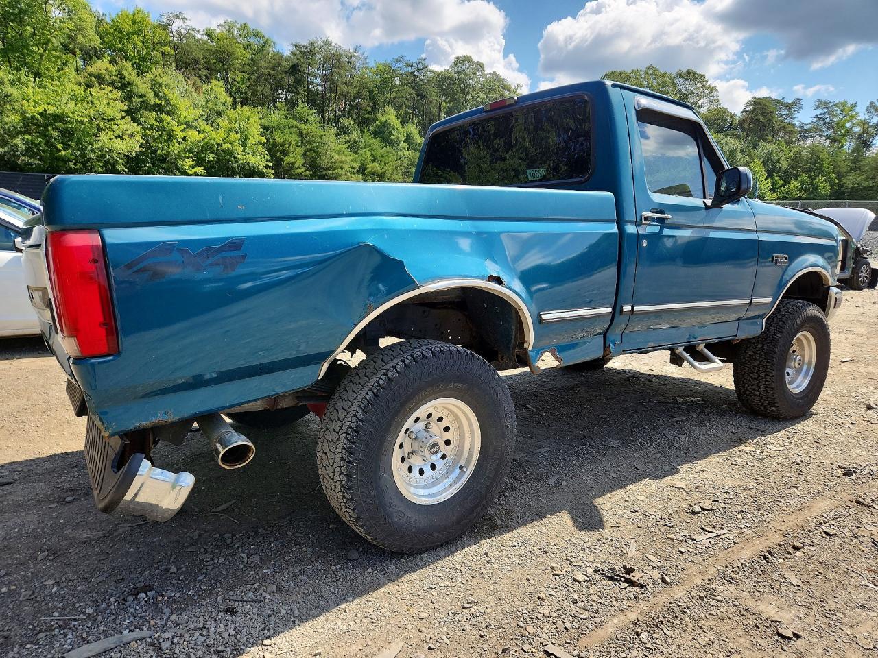 1996 Ford F150 Teal vin: 2FTEF14Y0TCA37041