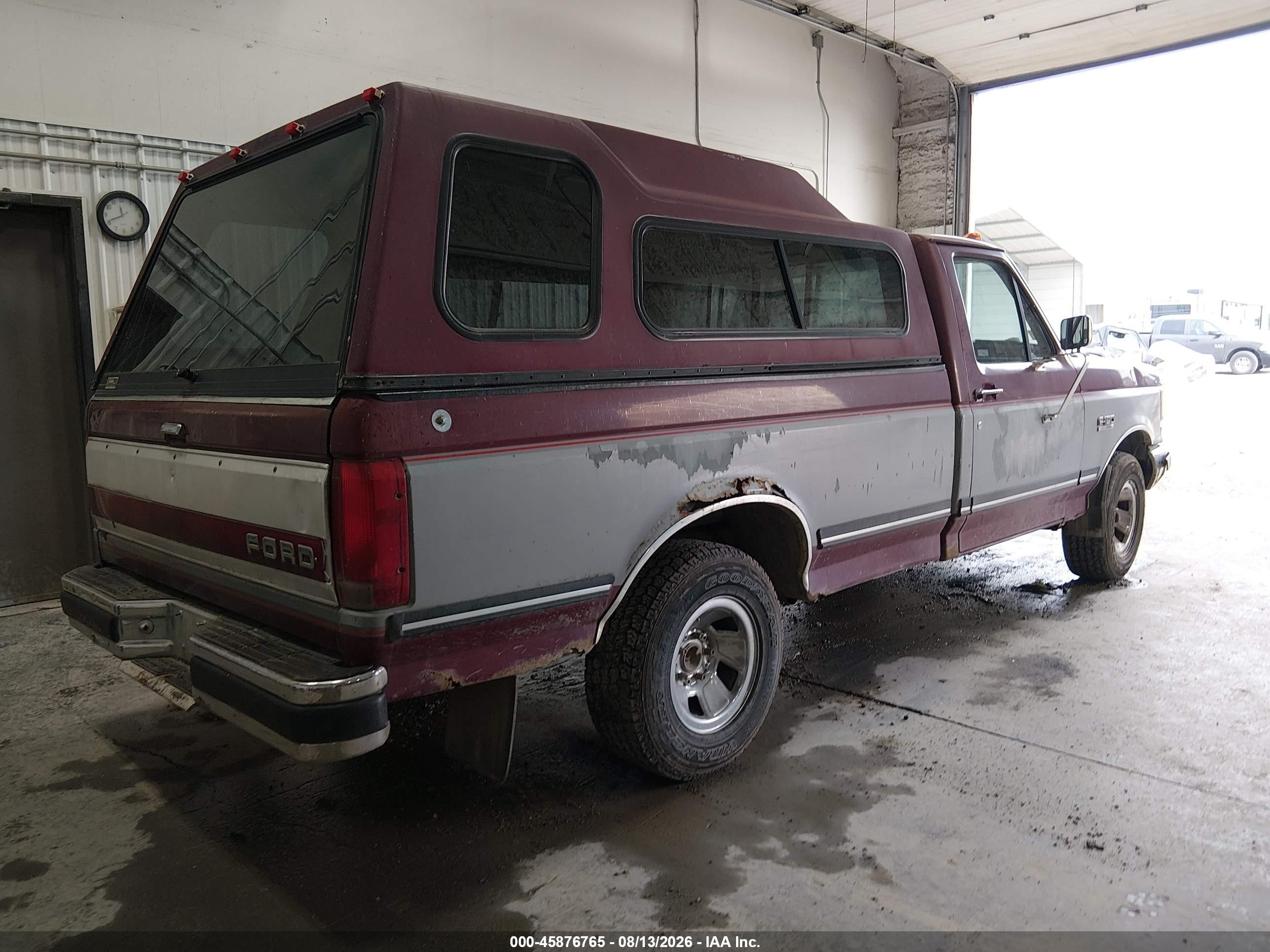 1991 Ford F150   Maroon vin: 2FTEF15N3MCA93996