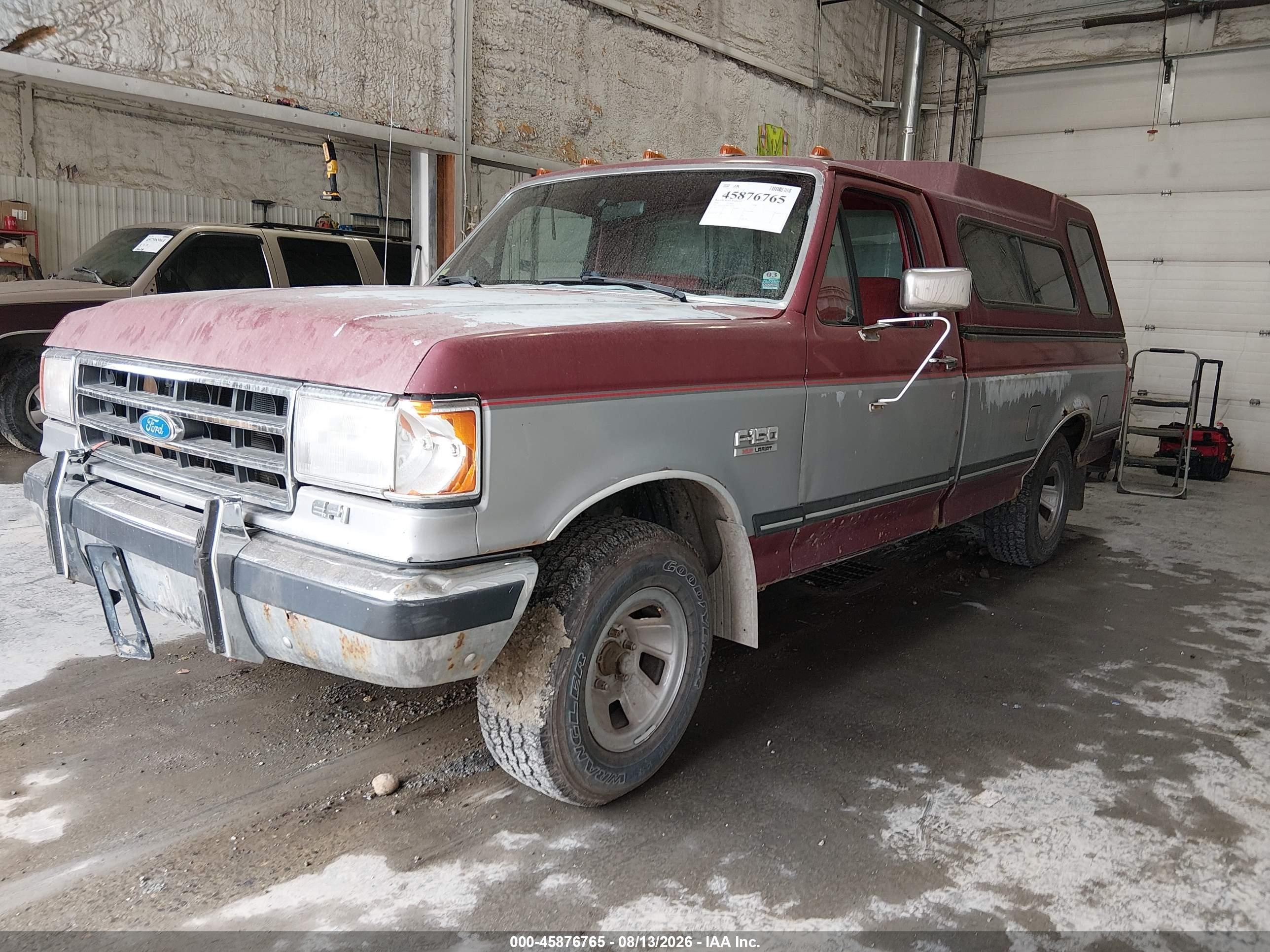 1991 Ford F150   Maroon vin: 2FTEF15N3MCA93996