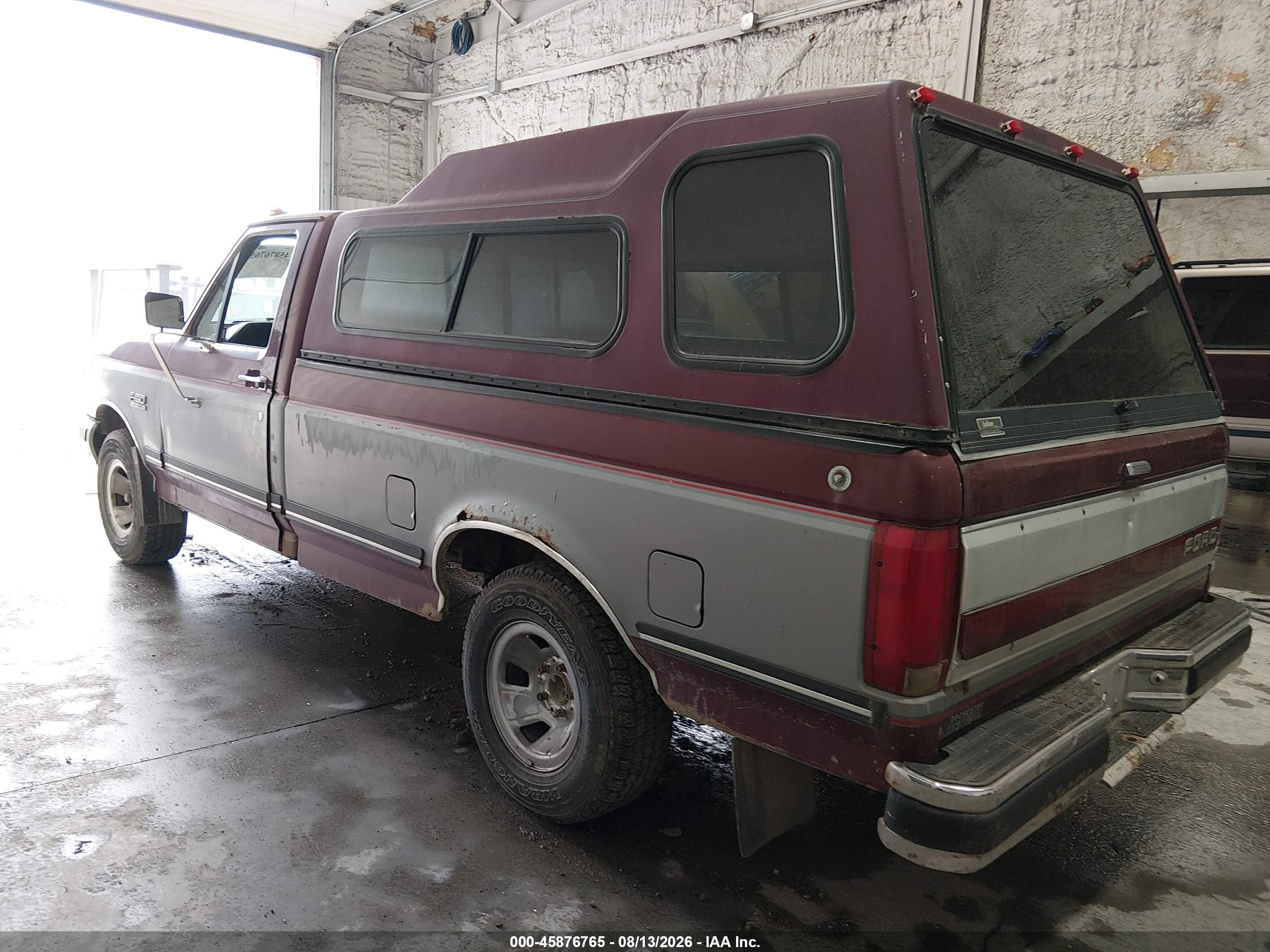 1991 Ford F150   Maroon vin: 2FTEF15N3MCA93996