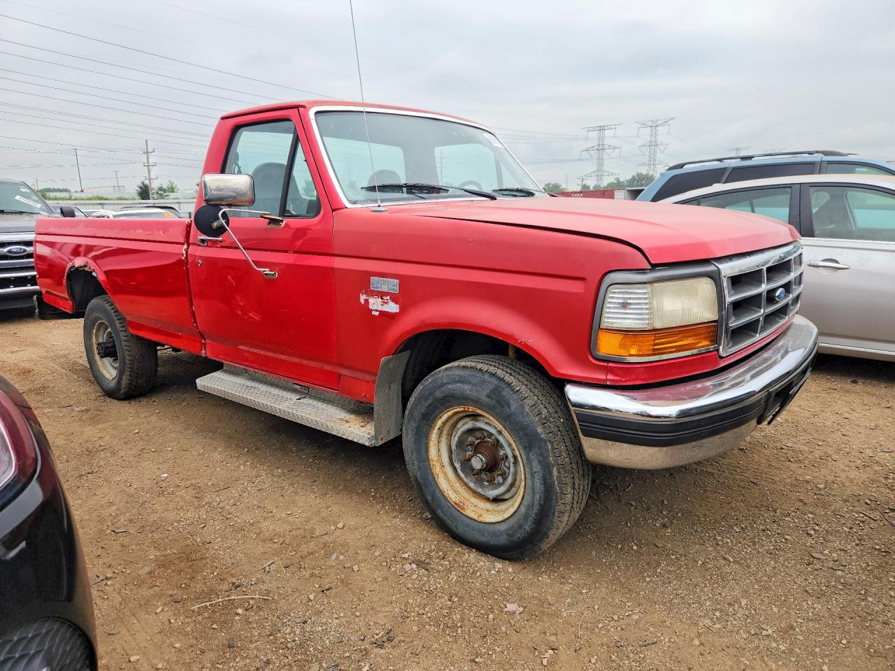 1995 Ford F250 Red vin: 2FTHF25F1SCA57619