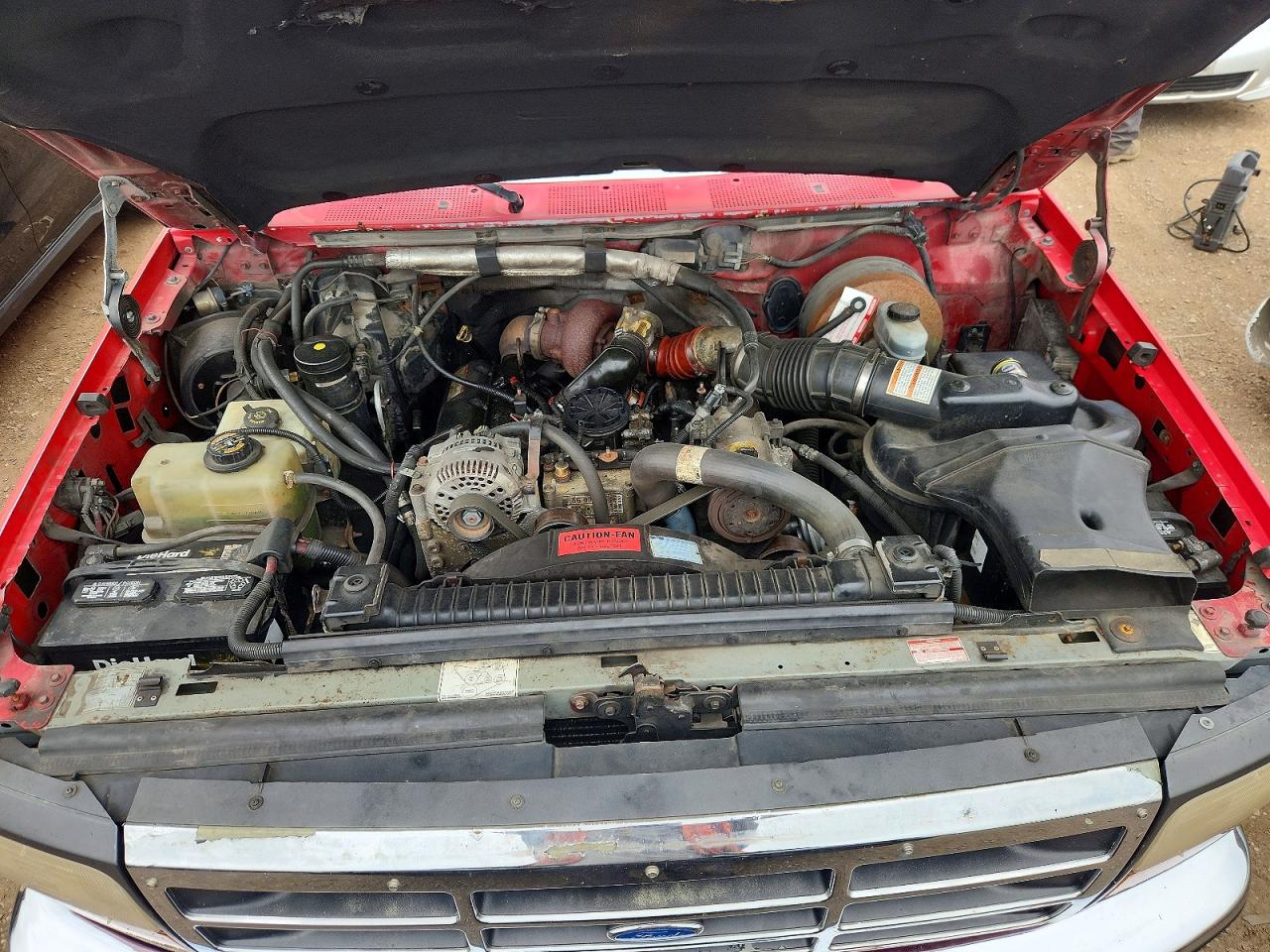 1995 Ford F250 Red vin: 2FTHF25F1SCA57619