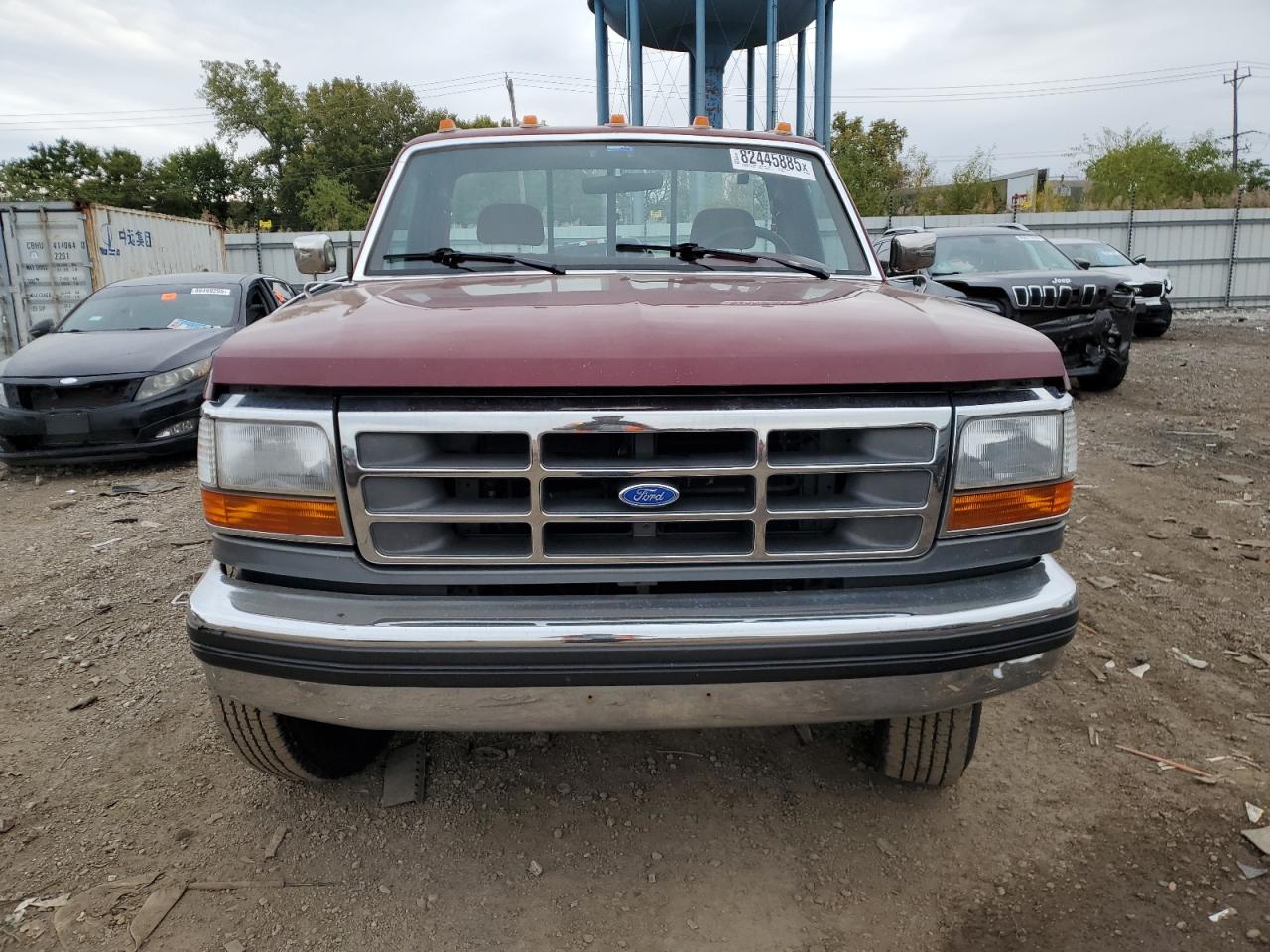 1993 Ford F250 Red vin: 2FTHF25H8PCA36887
