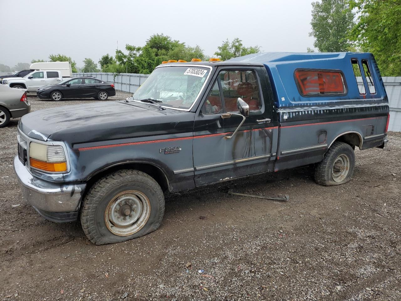1993 Ford F250 Black vin: 2FTHF25M4PCA65655