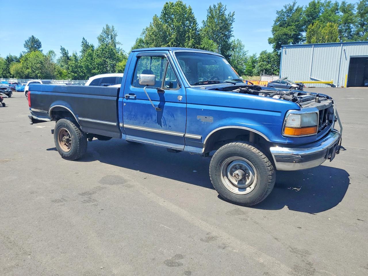 1995 Ford F250 Blue vin: 2FTHF26F3SCA00577