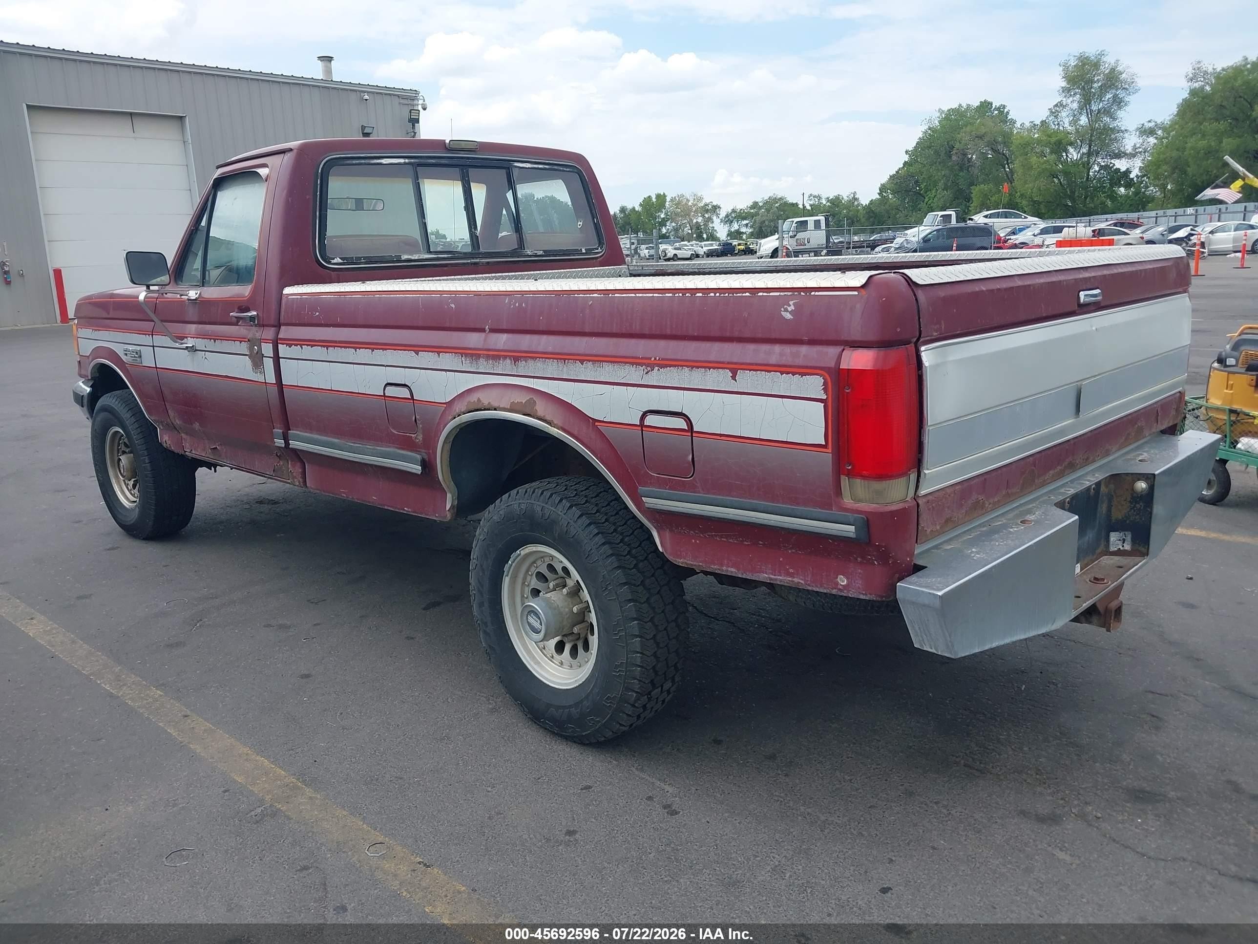 1990 Ford F250   Красный vin: 2FTHF26G8LCA55164