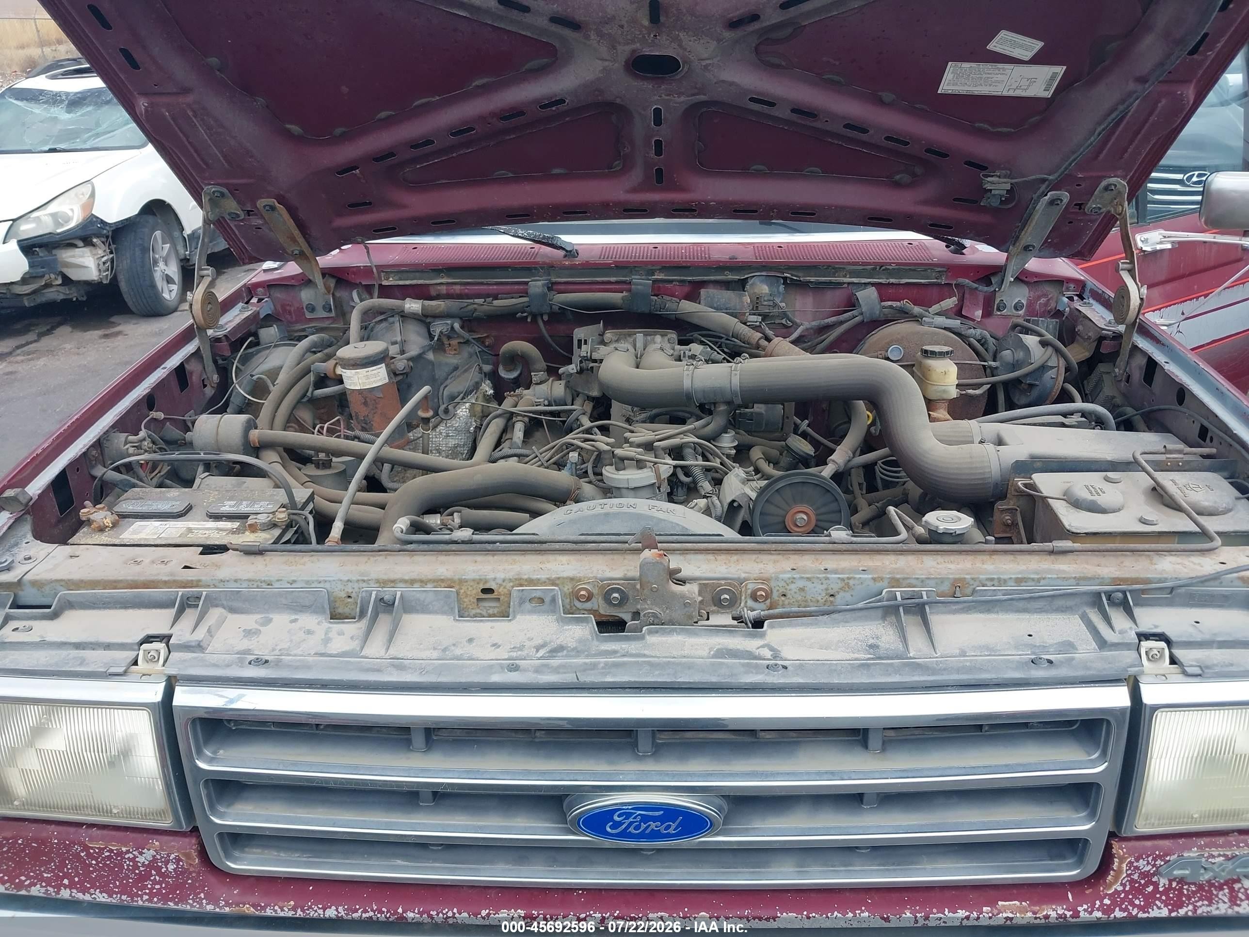 1990 Ford F250   Красный vin: 2FTHF26G8LCA55164