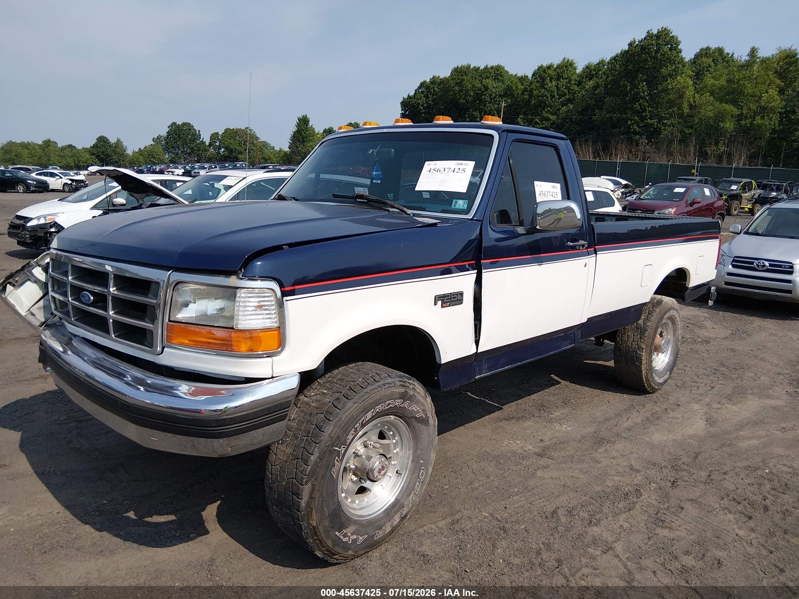 1995 Ford F250   Blue vin: 2FTHF26H3SCA71506
