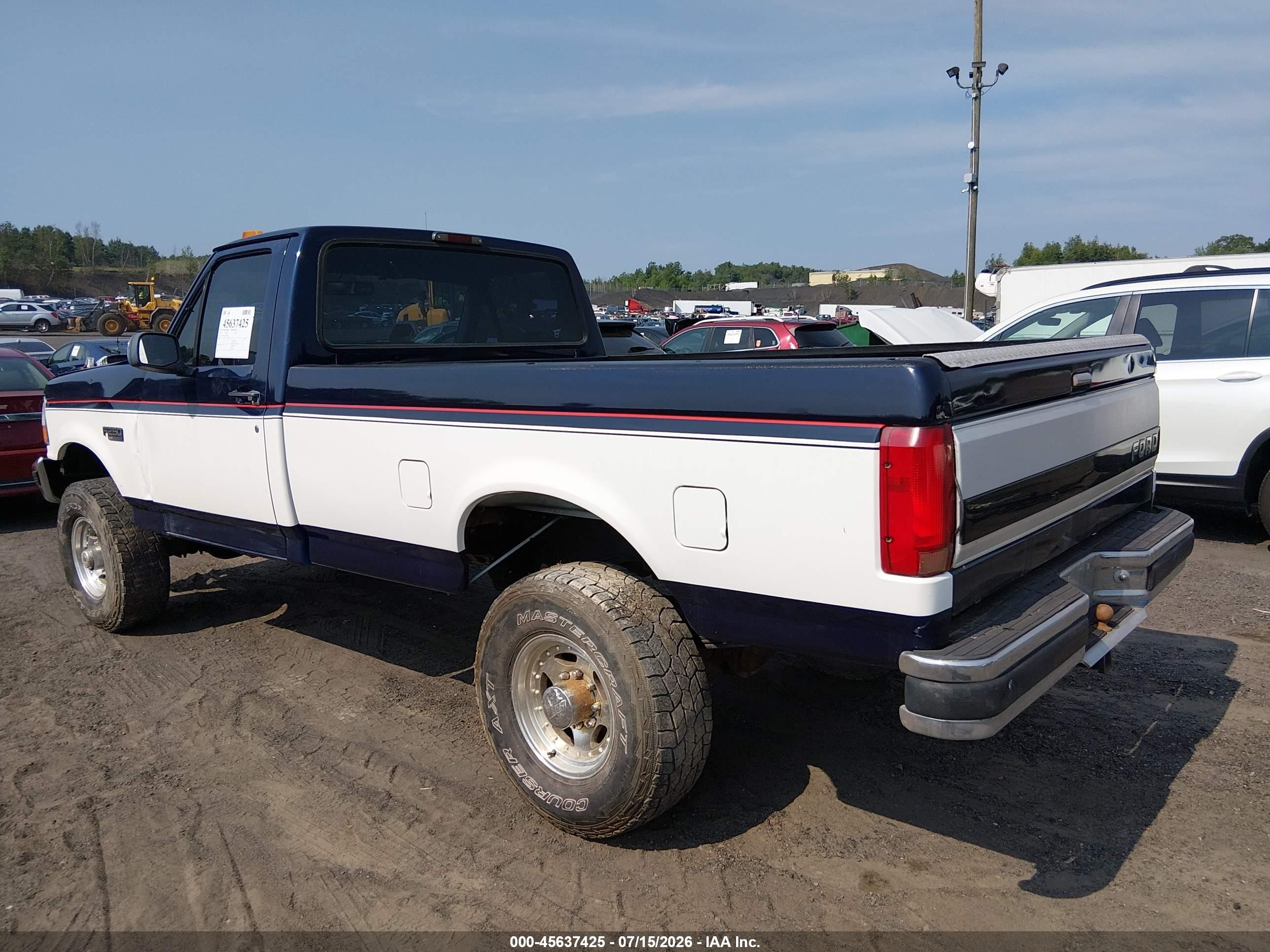 1995 Ford F250   Blue vin: 2FTHF26H3SCA71506