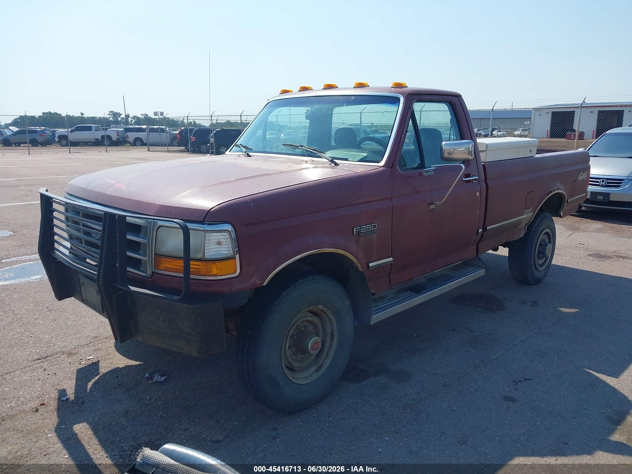 1993 Ford F250   Red vin: 2FTHF26M9PCA57503