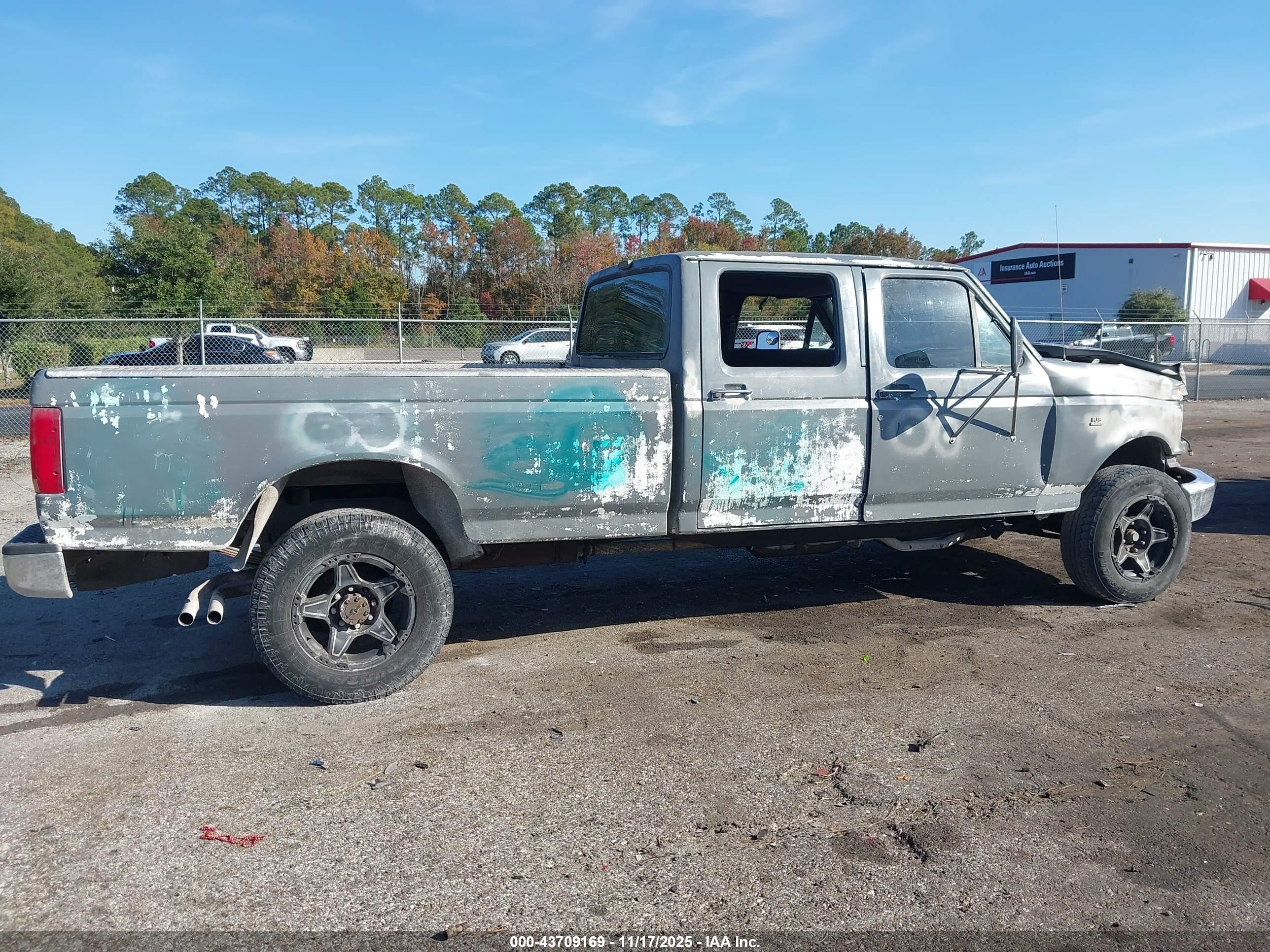 1993 Ford F350   Gray vin: 2FTJW35H9PCA84986