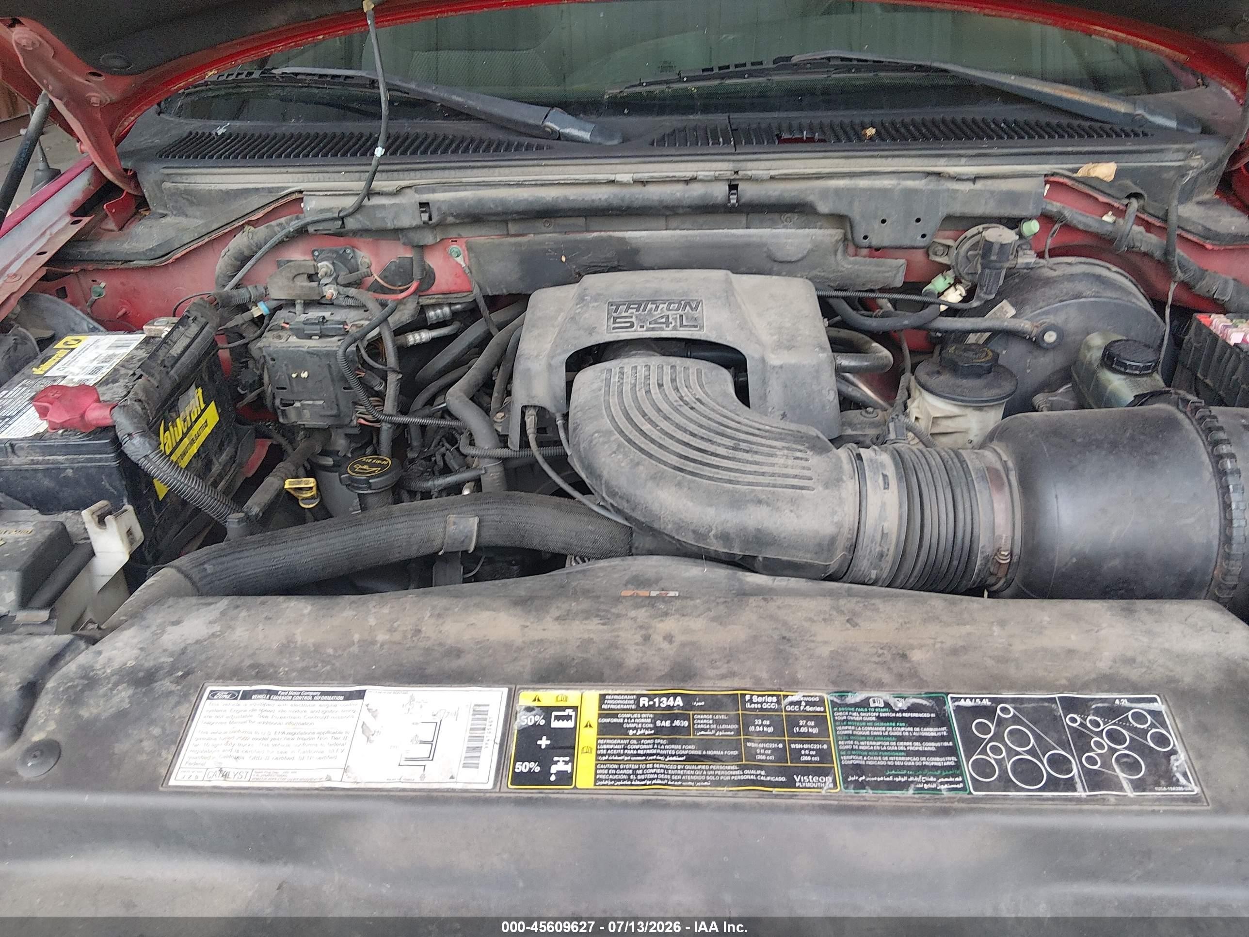 2002 Ford F-150 Xl/xlt Red vin: 2FTPF17L82CA92232