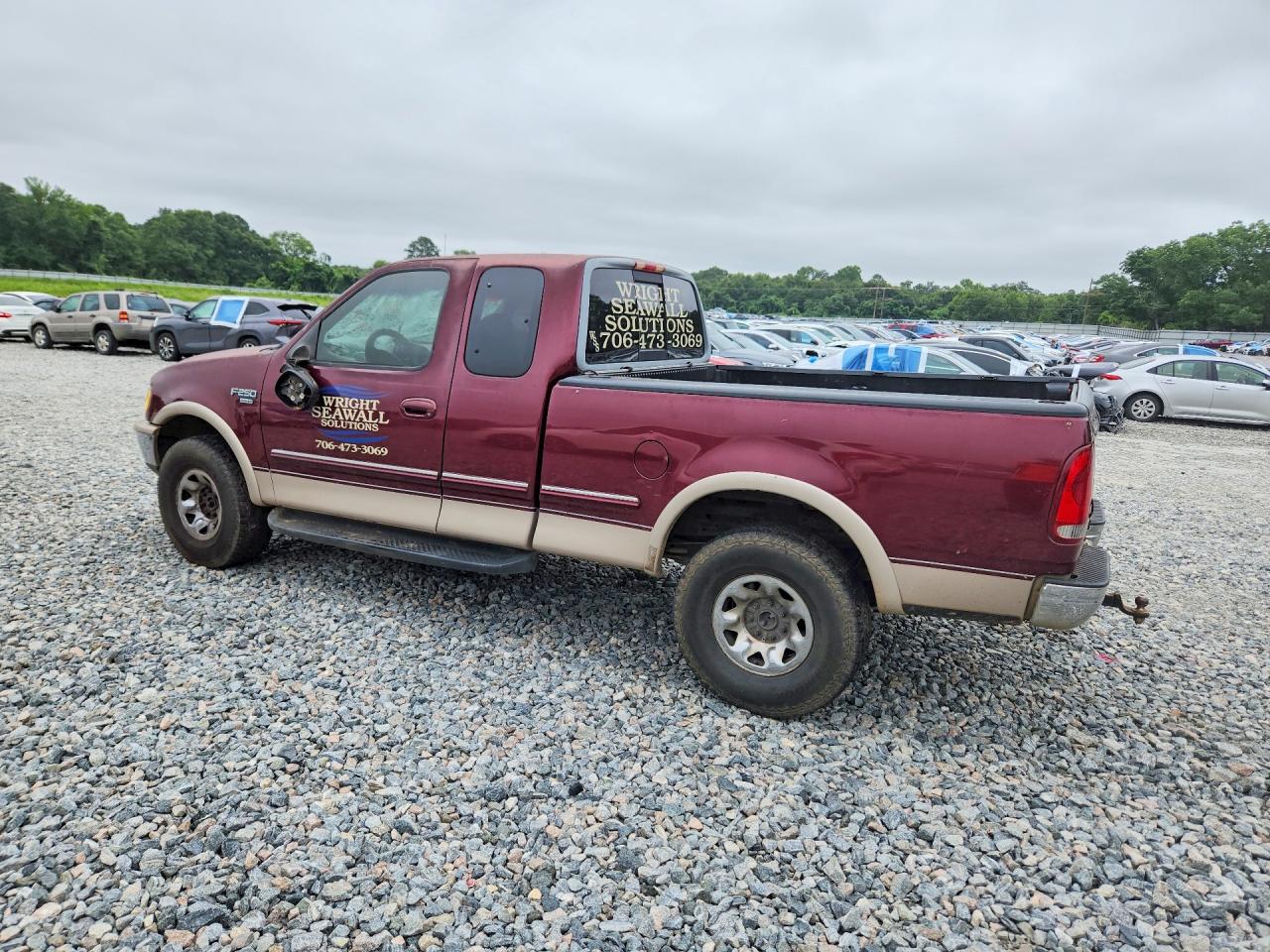 1998 Ford F250 Burgundy vin: 2FTPX28L3WCA76480