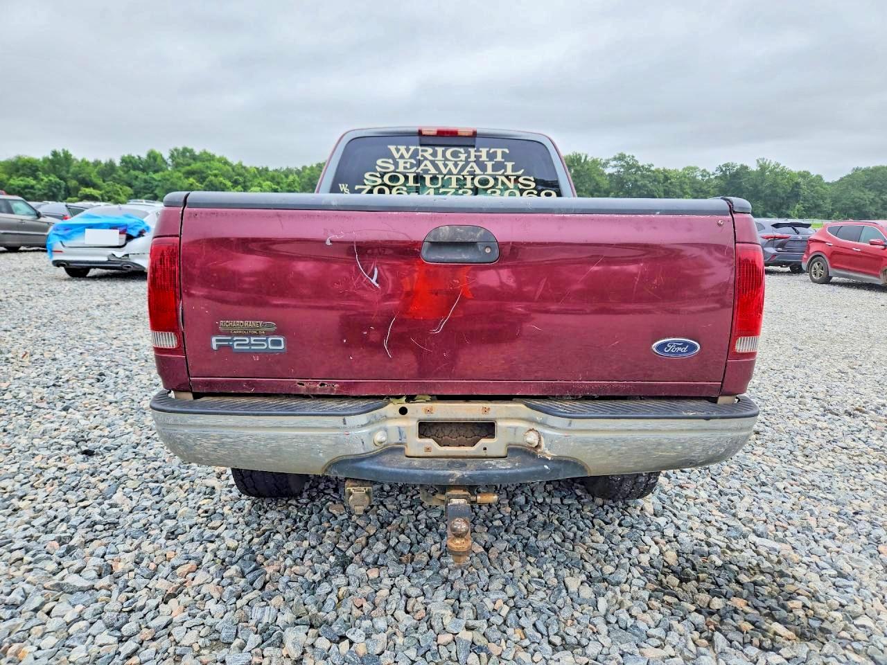 1998 Ford F250 Burgundy vin: 2FTPX28L3WCA76480