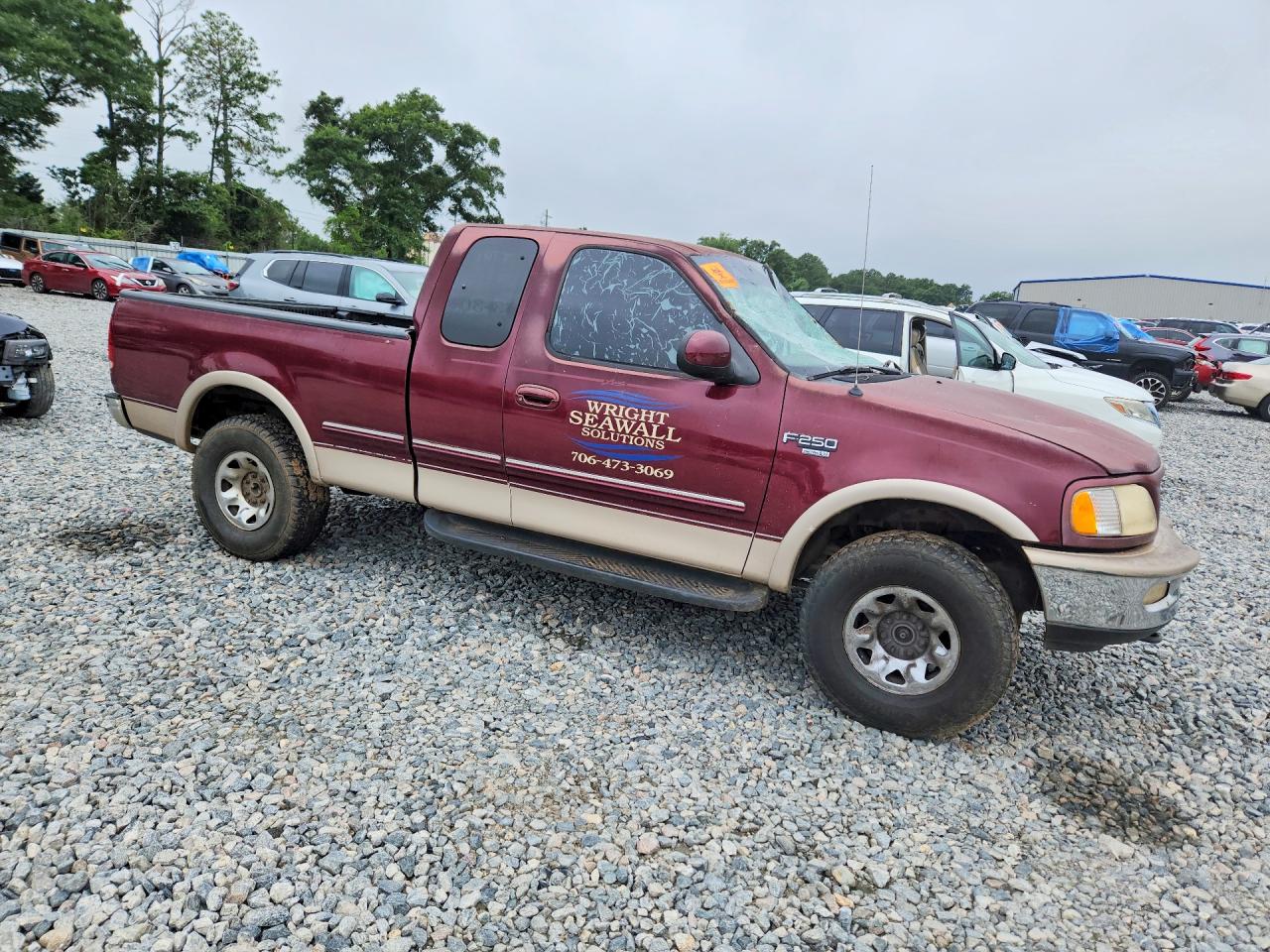 1998 Ford F250 Burgundy vin: 2FTPX28L3WCA76480