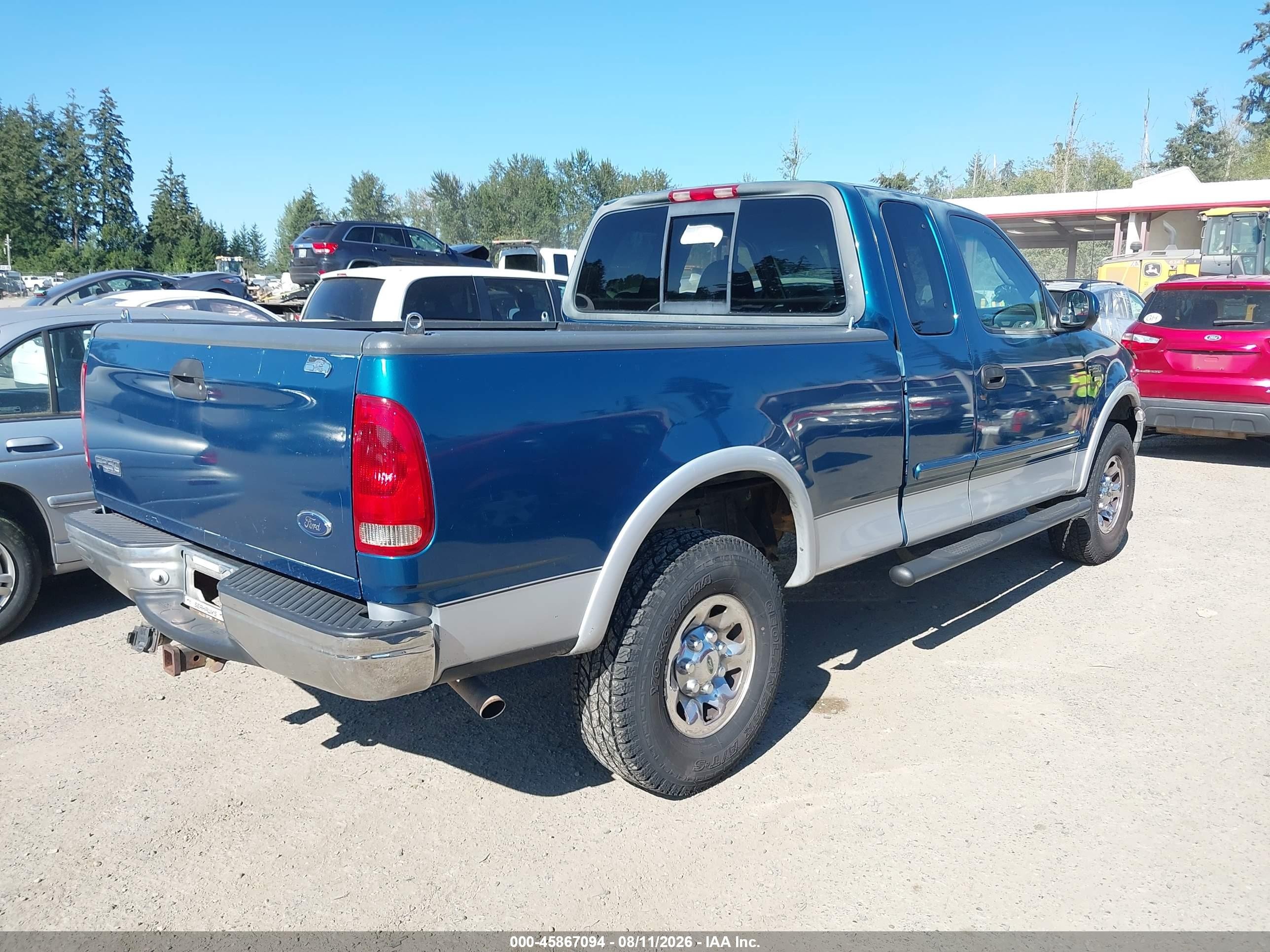1999 Ford F-250 Lariat/work Series/xl/xlt Blue vin: 2FTPX28L3XCA81356