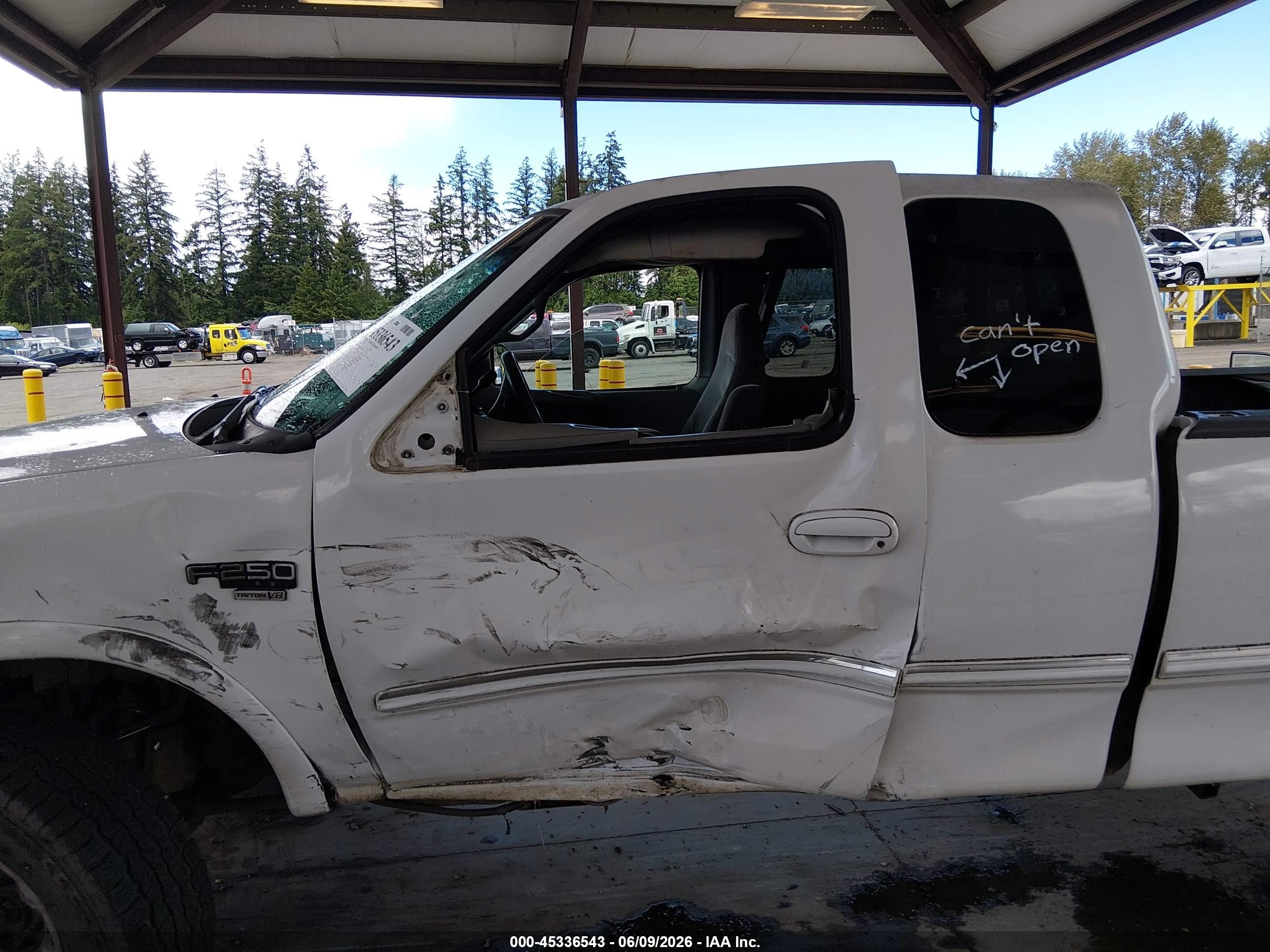 1998 Ford F-250 Lariat/standard/xl/xlt White vin: 2FTPX28L5WCA90672