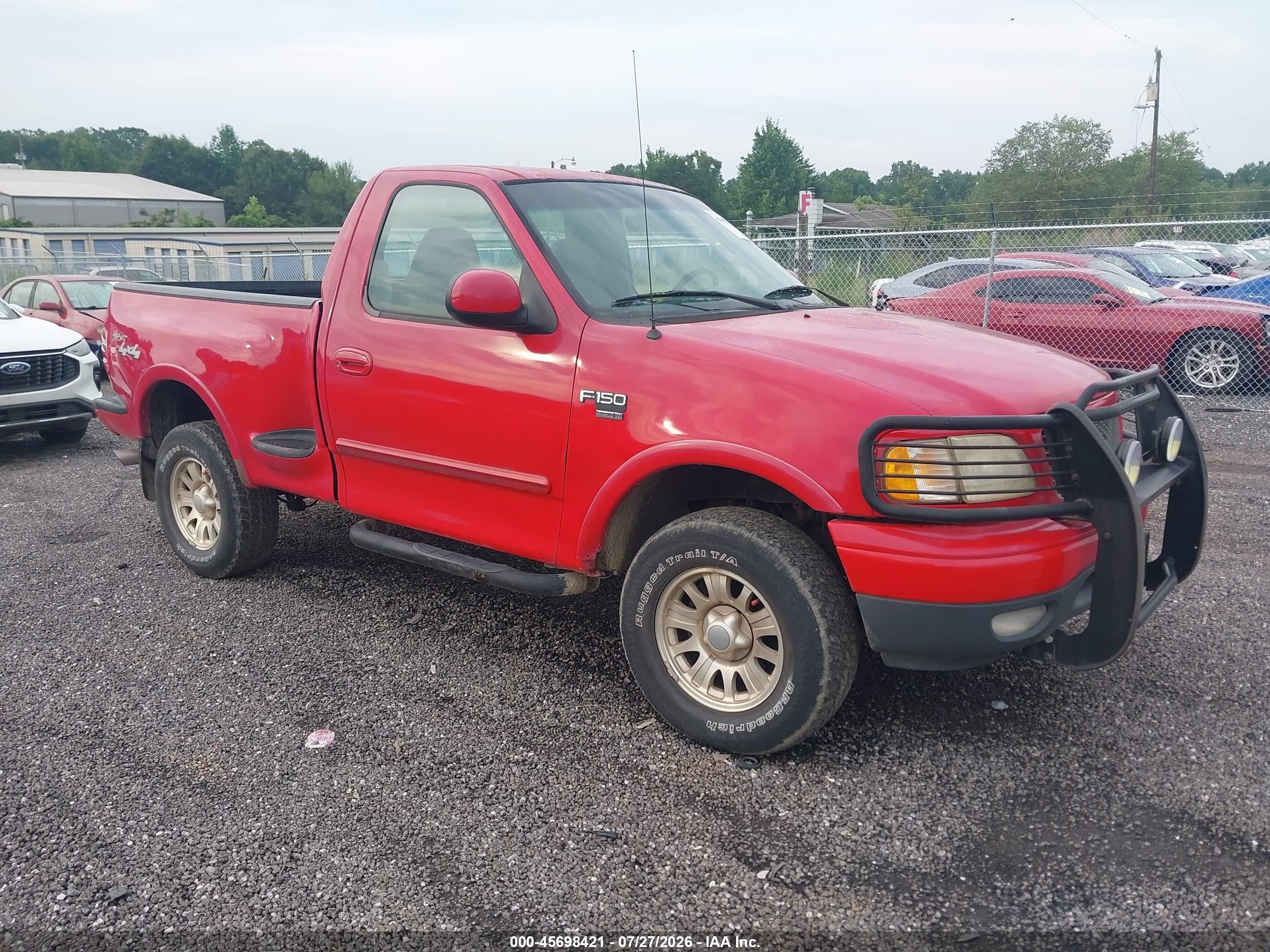2001 Ford F-150 Xl/xlt Red vin: 2FTRF08LX1CA62293