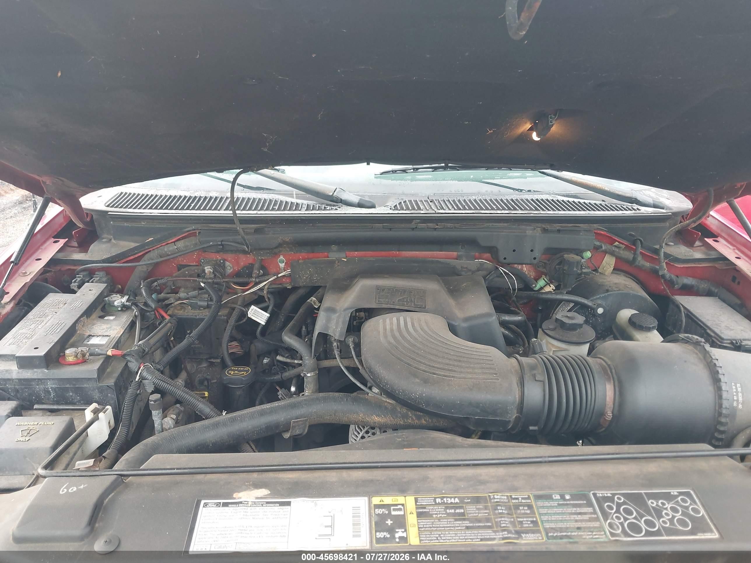 2001 Ford F-150 Xl/xlt Red vin: 2FTRF08LX1CA62293
