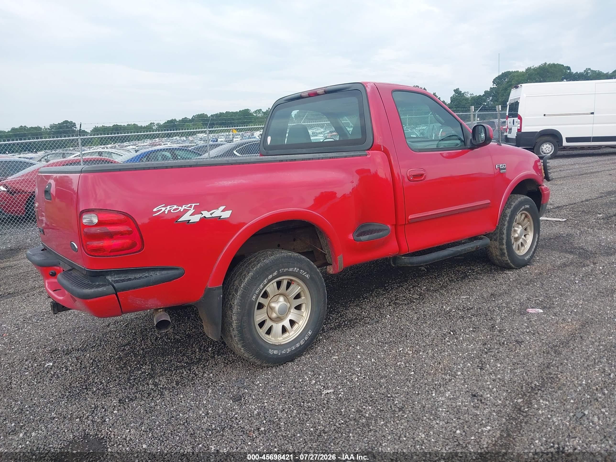 2001 Ford F-150 Xl/xlt Red vin: 2FTRF08LX1CA62293