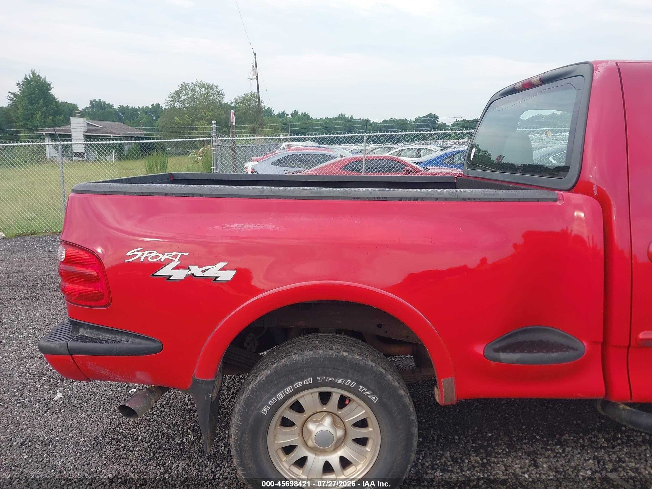 2001 Ford F-150 Xl/xlt Red vin: 2FTRF08LX1CA62293