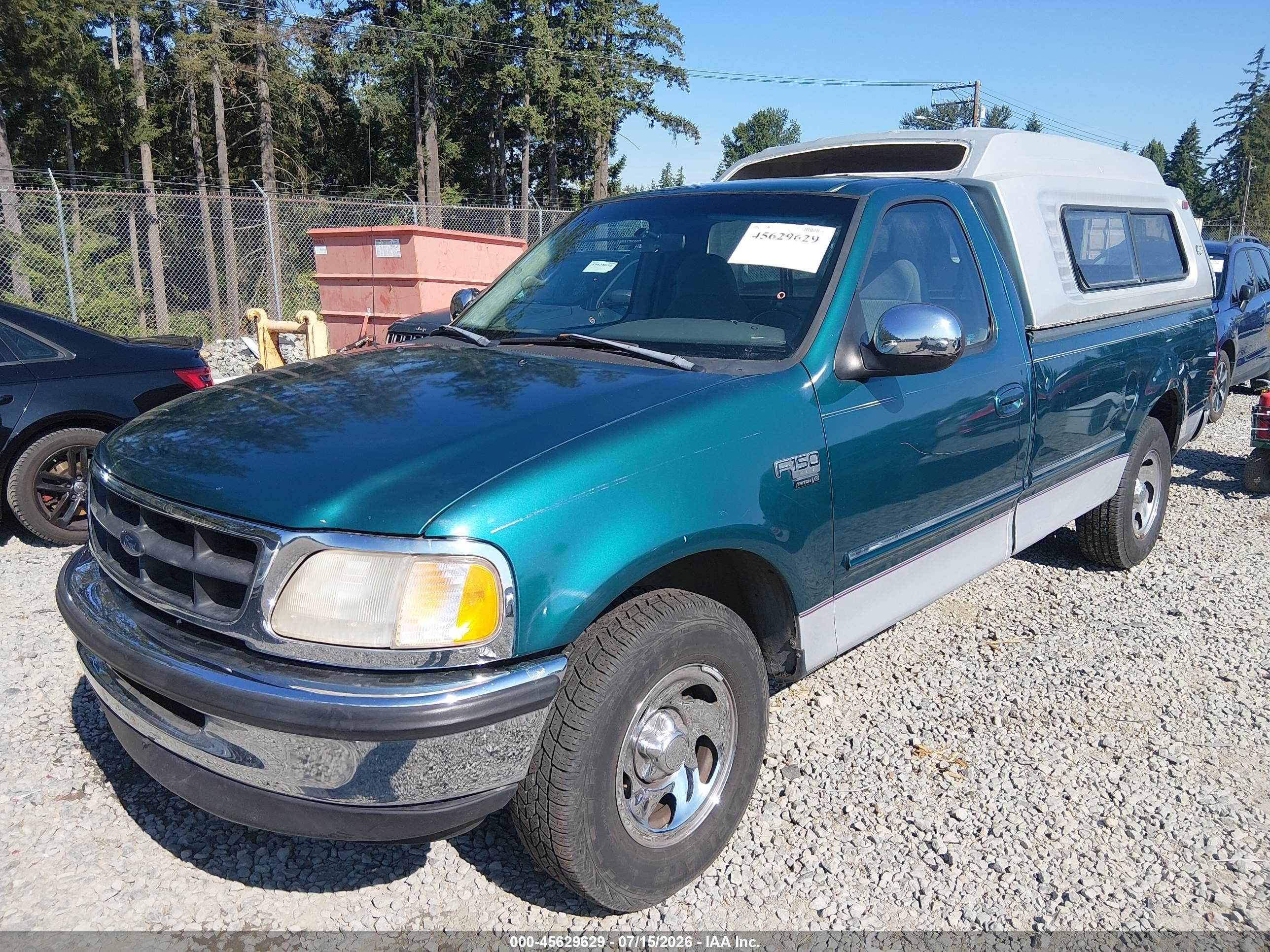 1998 Ford F-150 Lariat/standard/xl/xlt Зеленый vin: 2FTRF17W2WCA60627