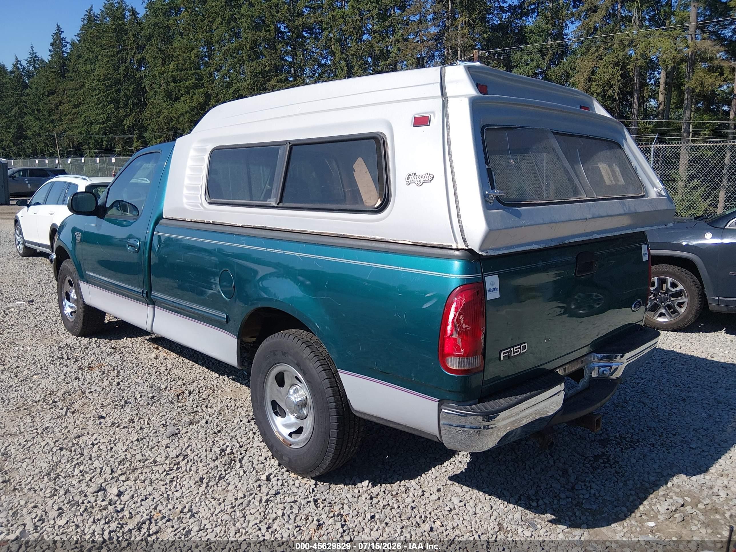 1998 Ford F-150 Lariat/standard/xl/xlt Зеленый vin: 2FTRF17W2WCA60627