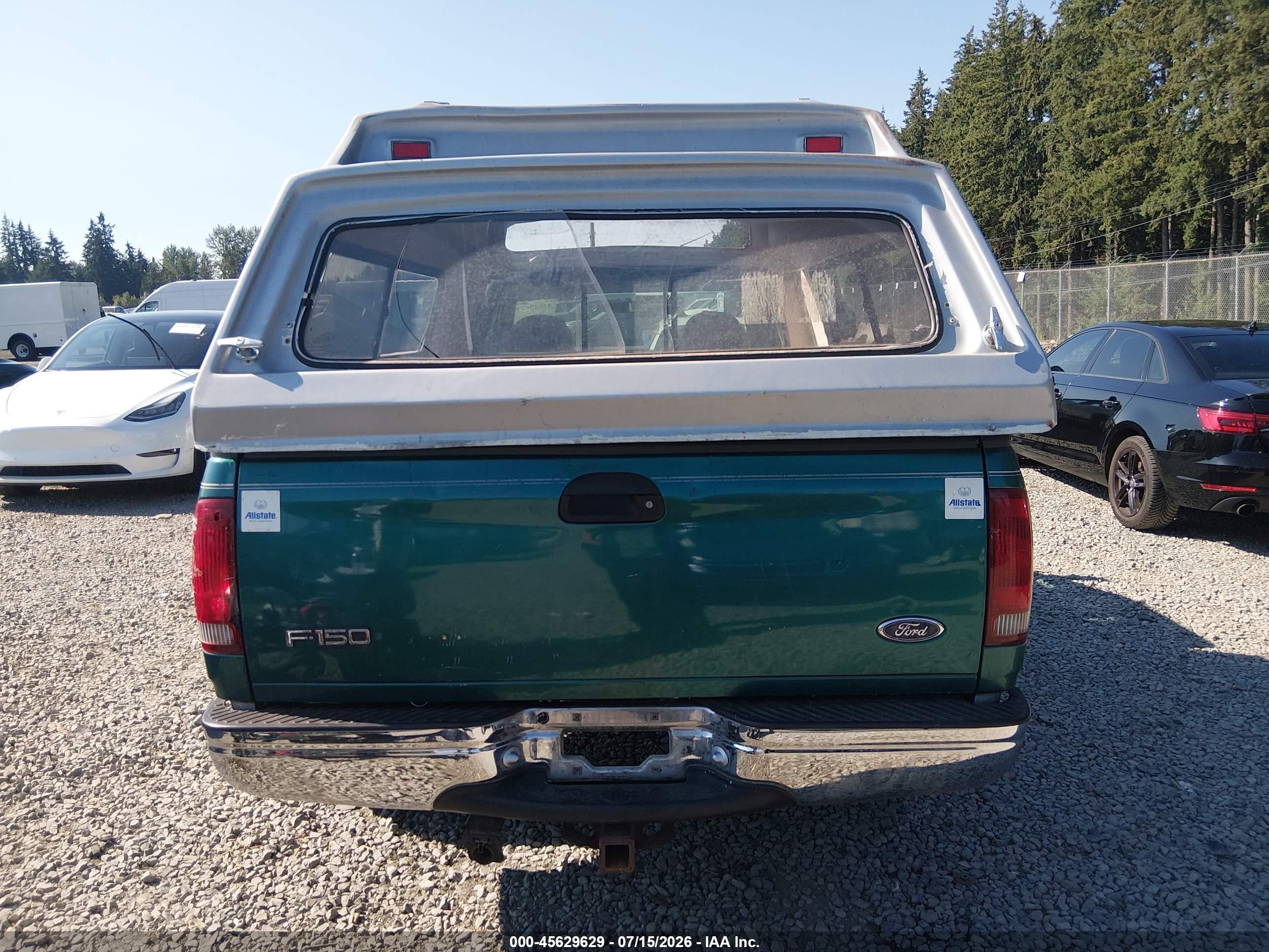 1998 Ford F-150 Lariat/standard/xl/xlt Зеленый vin: 2FTRF17W2WCA60627