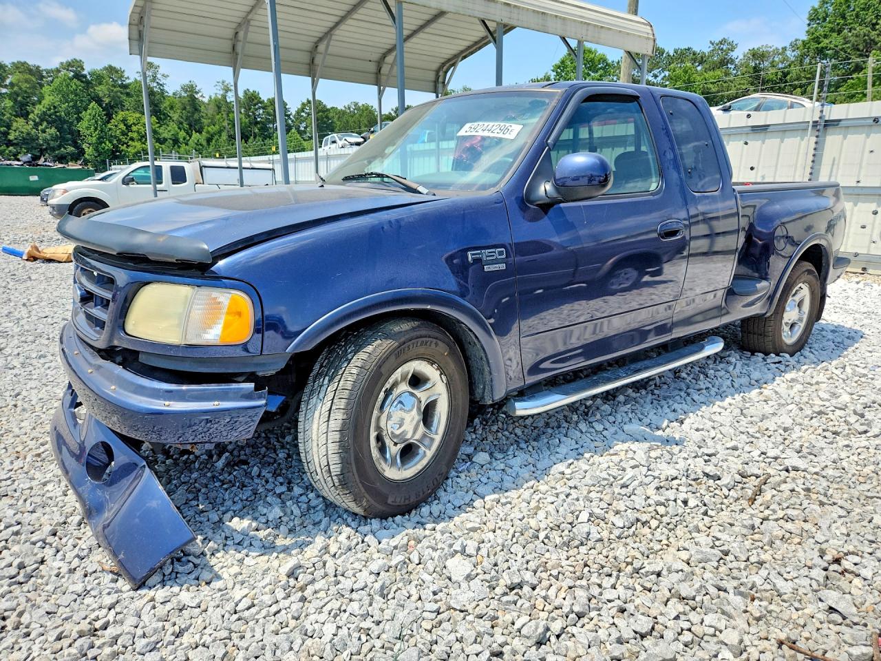 2003 Ford F150 Blue vin: 2FTRX07L63CA75401