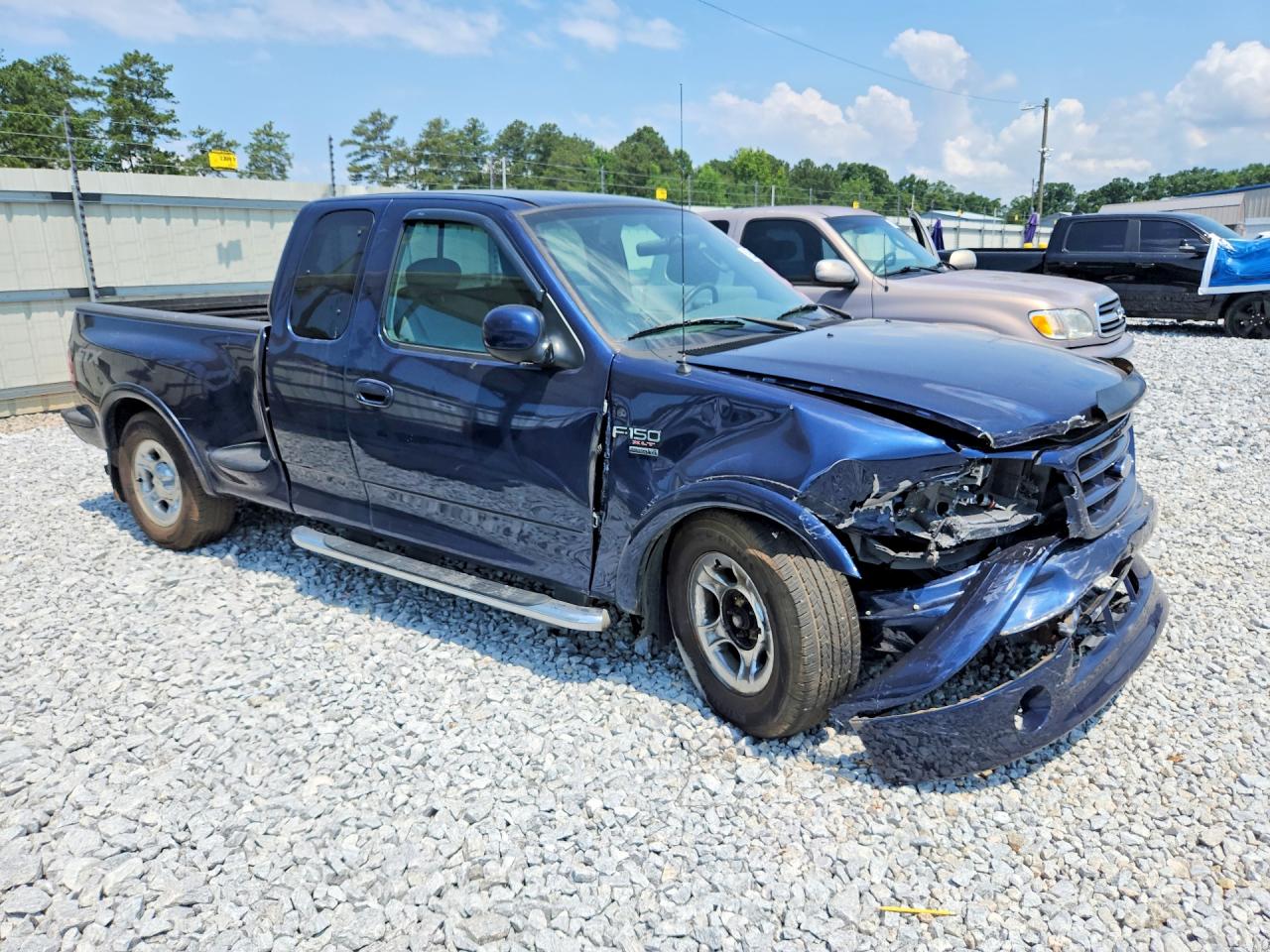 2003 Ford F150 Blue vin: 2FTRX07L63CA75401
