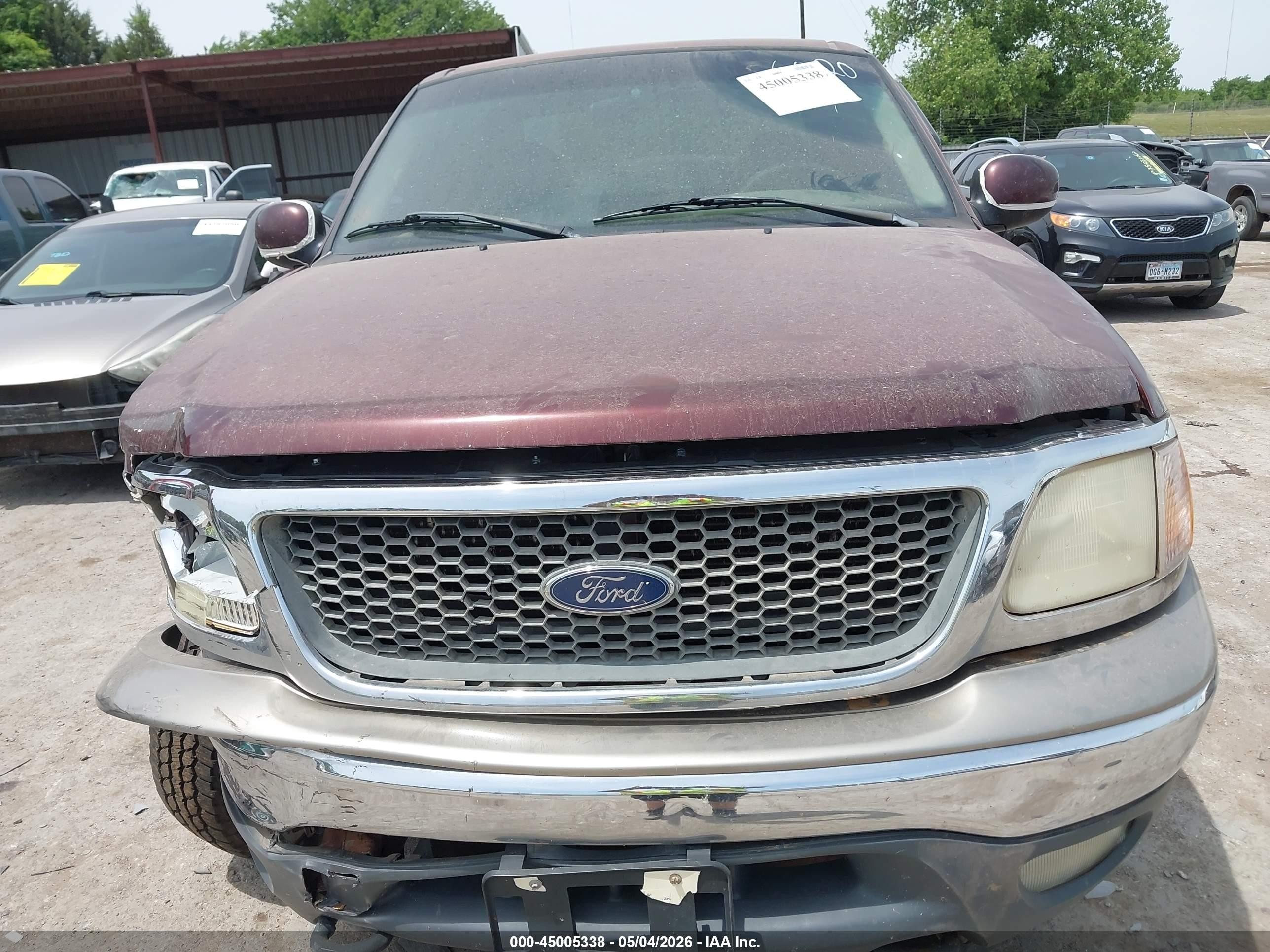 2001 Ford F-150 Lariat/xl/xlt Maroon vin: 2FTRX08L21CA16020