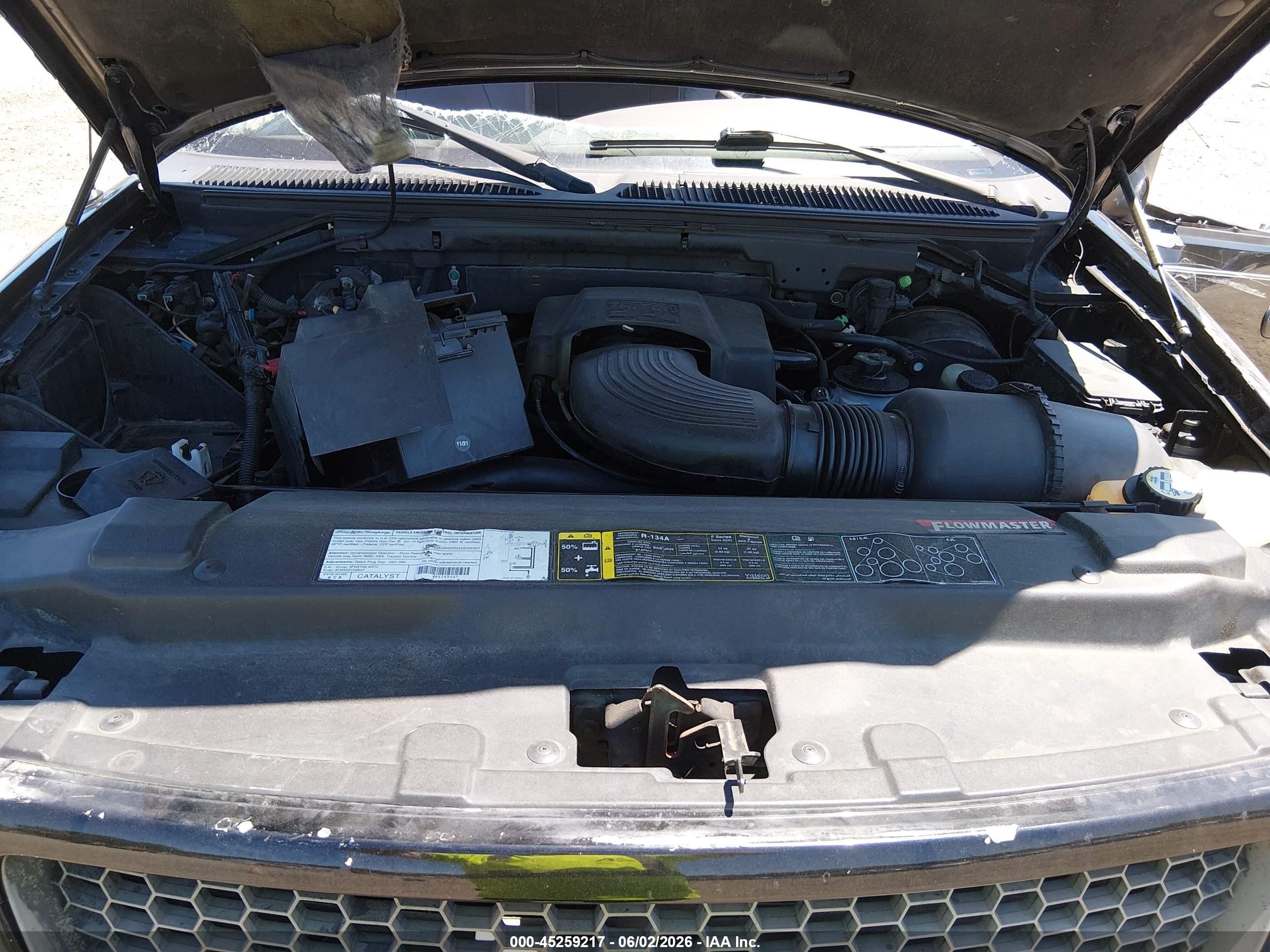 2003 Ford F-150 Lariat/xl/xlt Black vin: 2FTRX08L33CA77847