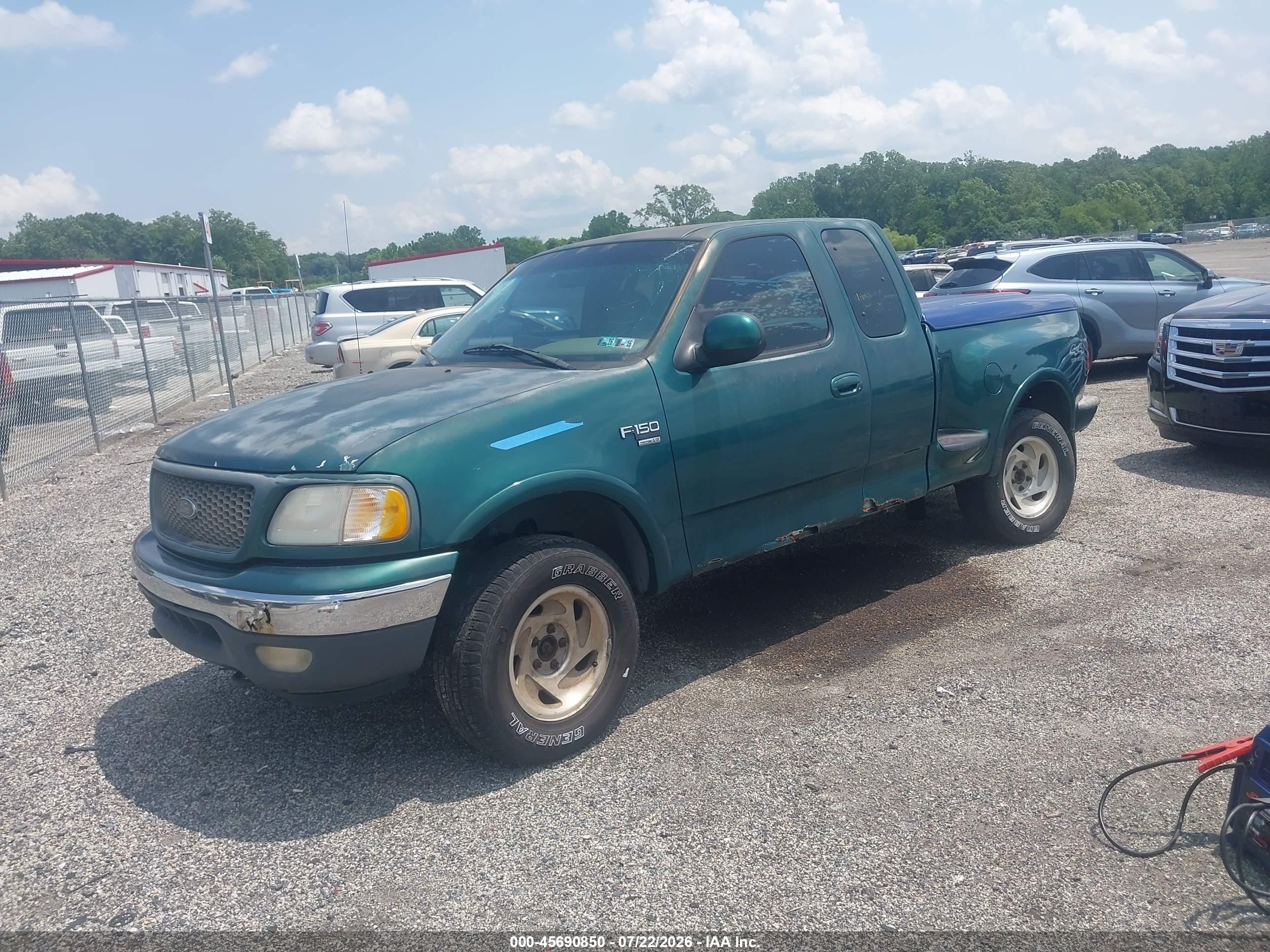 2000 Ford F-150 Lariat/xl/xlt Green vin: 2FTRX08L6YCA26883
