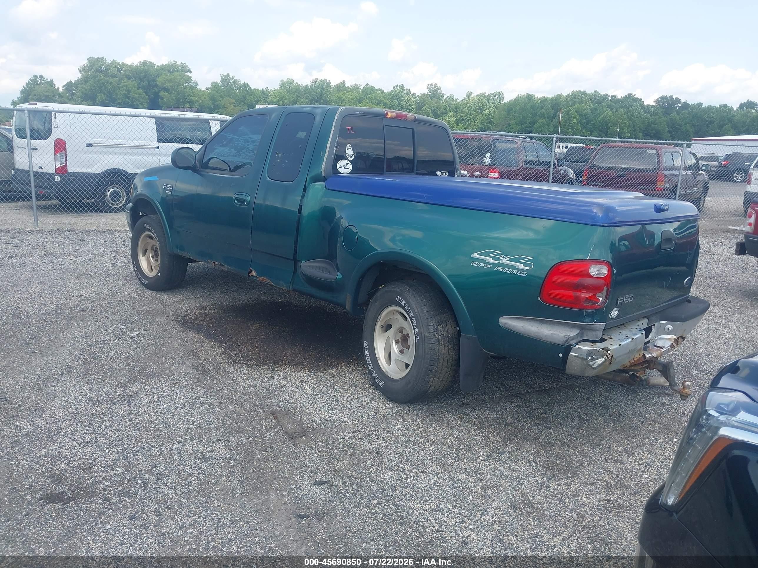 2000 Ford F-150 Lariat/xl/xlt Green vin: 2FTRX08L6YCA26883