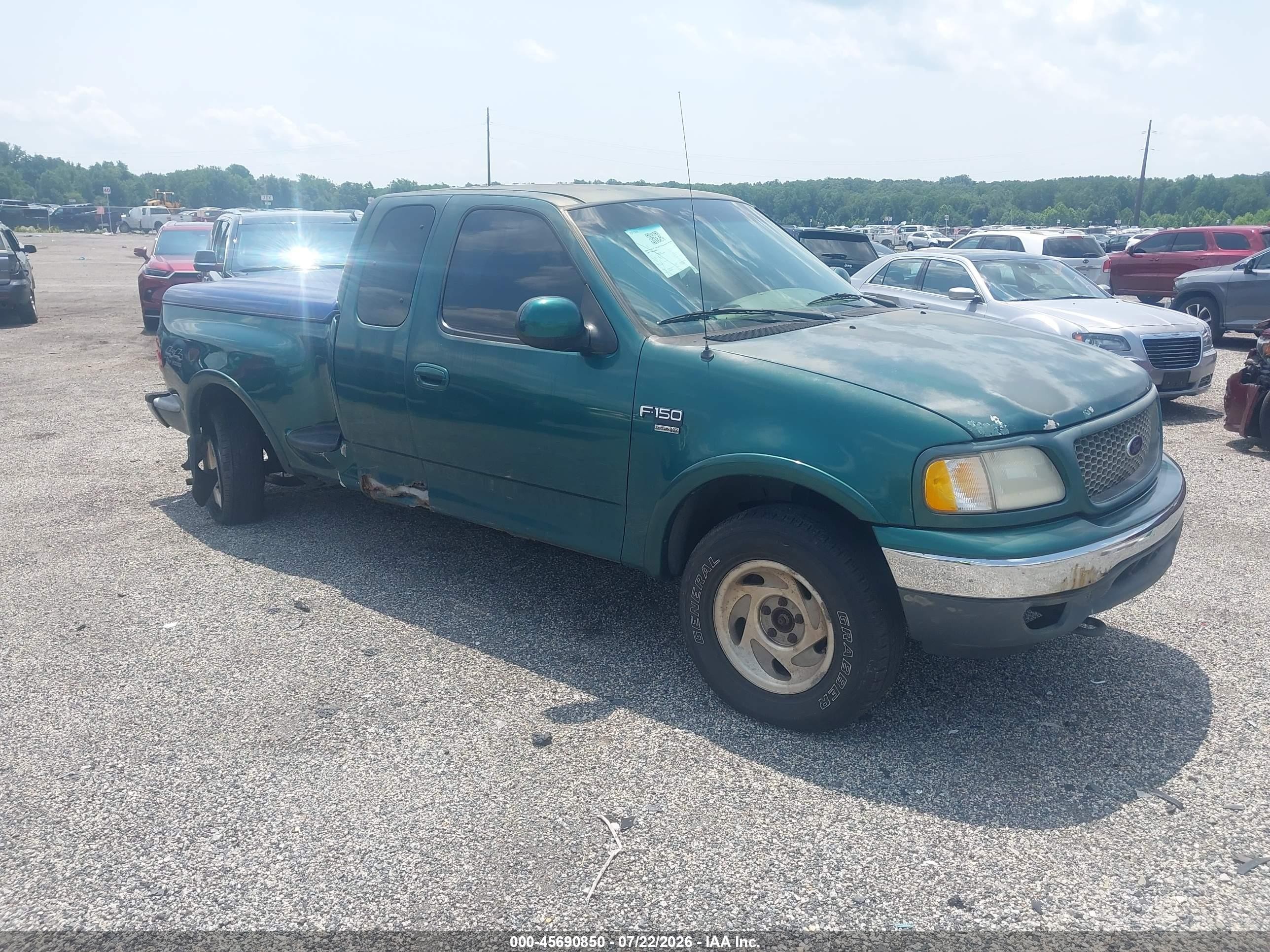 2000 Ford F-150 Lariat/xl/xlt Green vin: 2FTRX08L6YCA26883