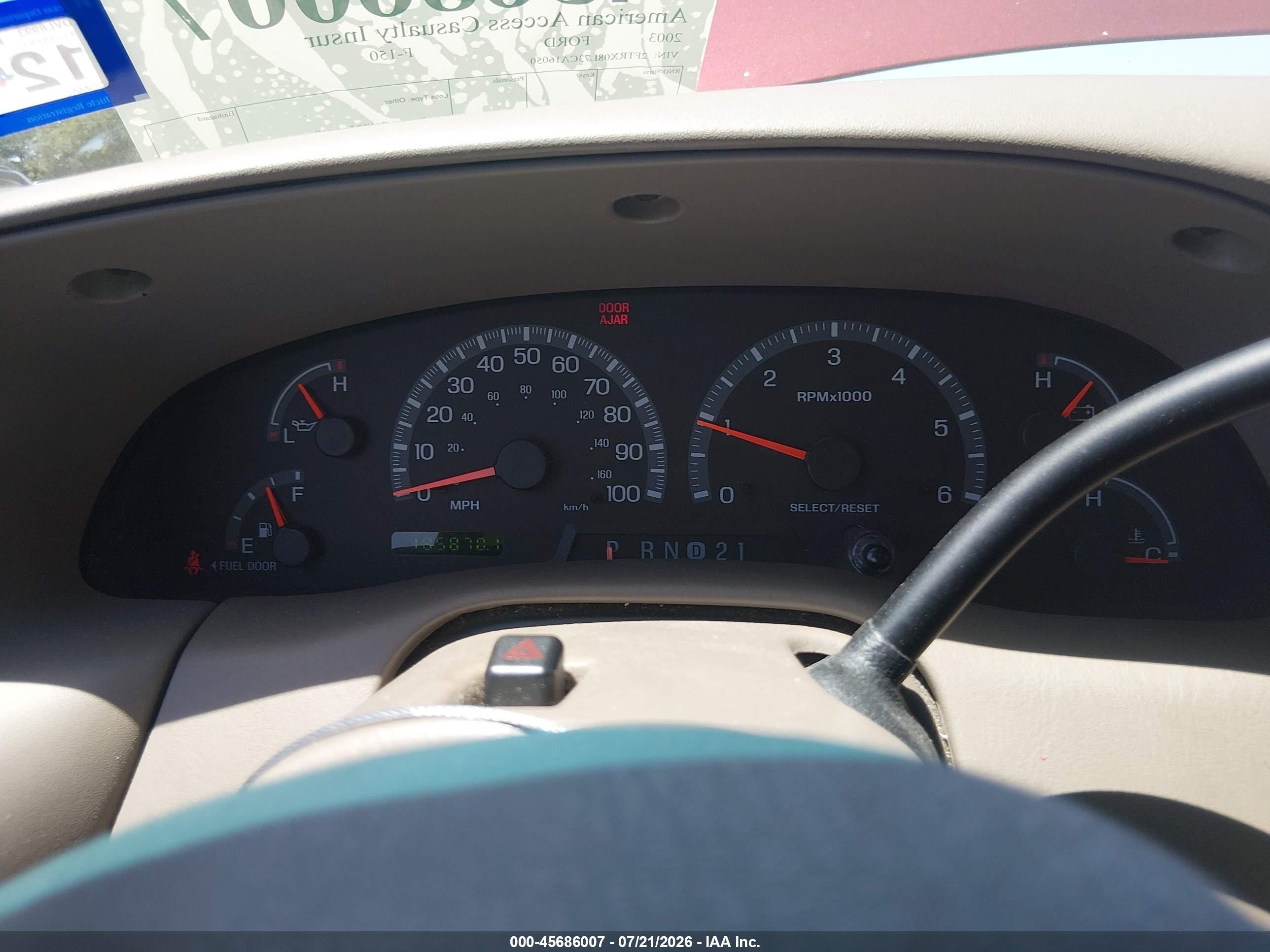 2003 Ford F-150 Lariat/xl/xlt Темно-бордовый vin: 2FTRX08L73CA16050