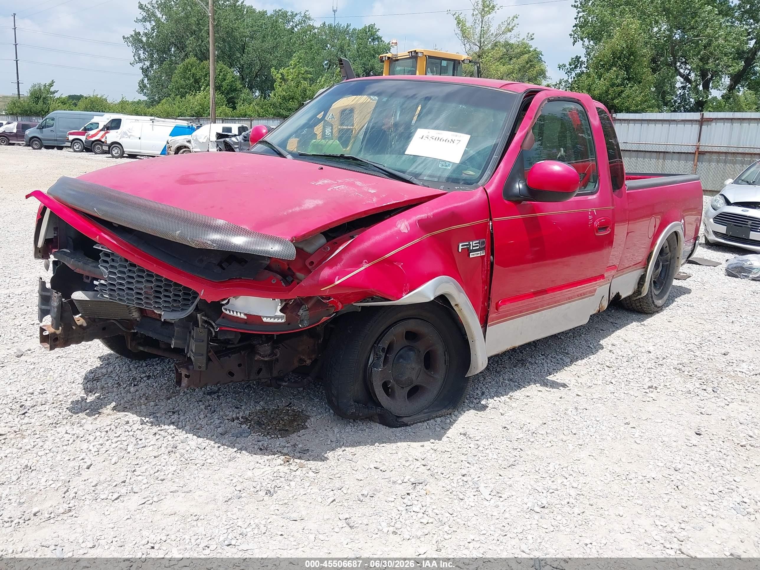 2000 Ford F-150 Lariat/work Series/xl/xlt Red vin: 2FTRX17L4YCA08227