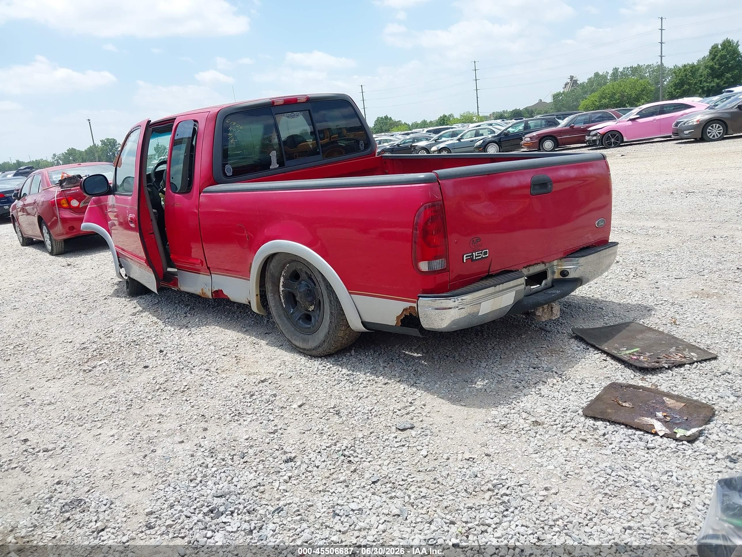 2000 Ford F-150 Lariat/work Series/xl/xlt Red vin: 2FTRX17L4YCA08227