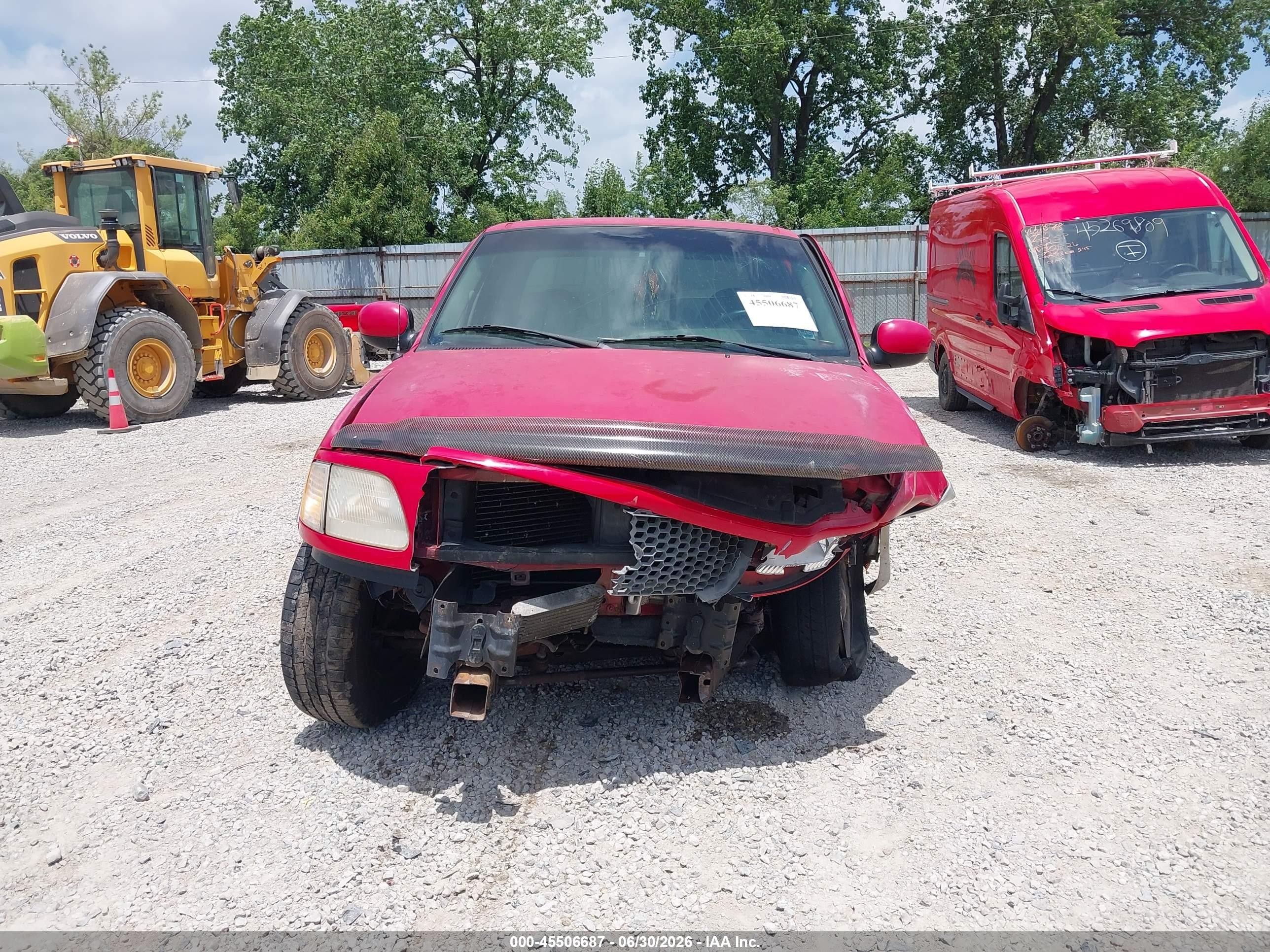 2000 Ford F-150 Lariat/work Series/xl/xlt Red vin: 2FTRX17L4YCA08227