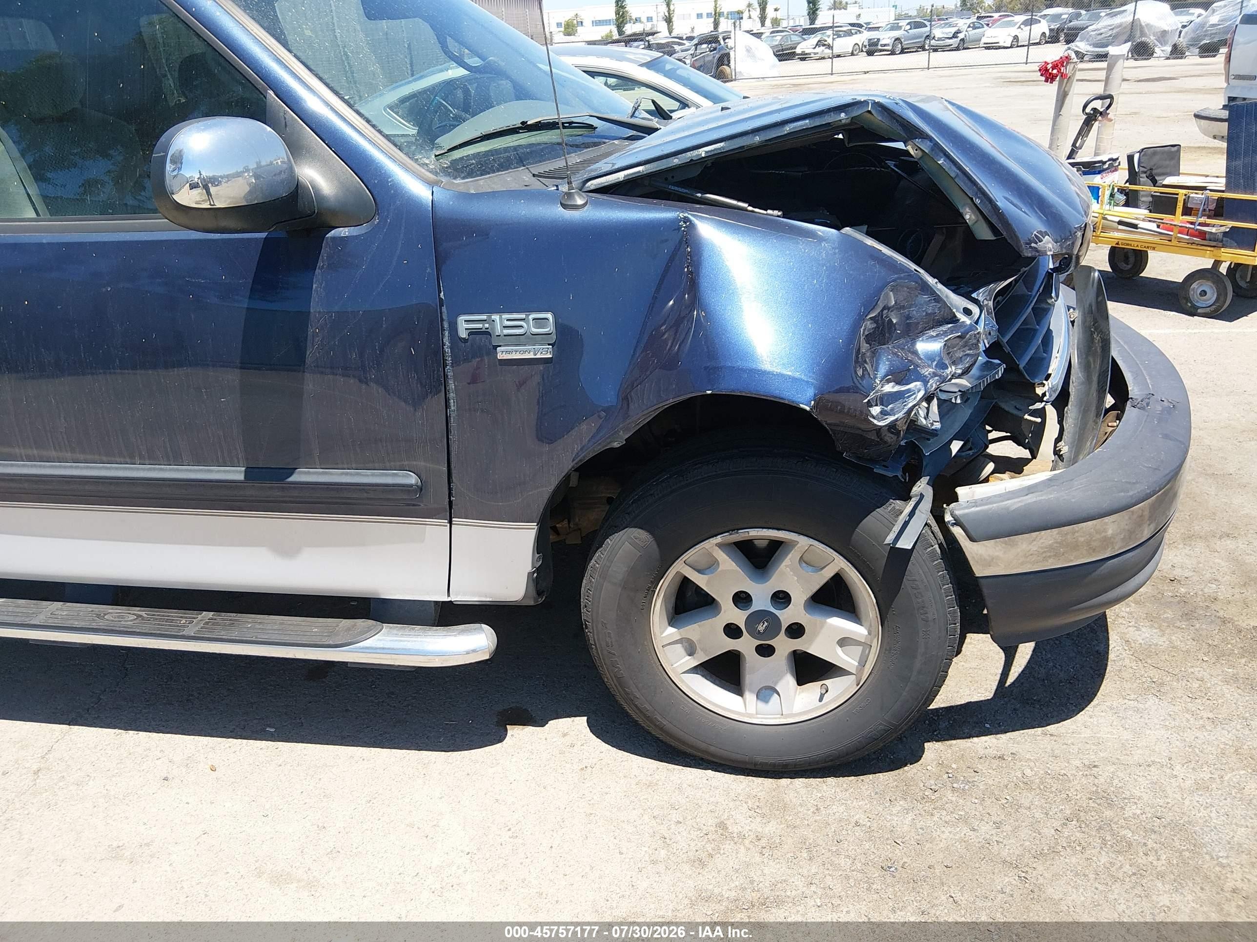 2002 Ford F-150 Lariat/xl/xlt Dark Blue vin: 2FTRX17W32CA28910
