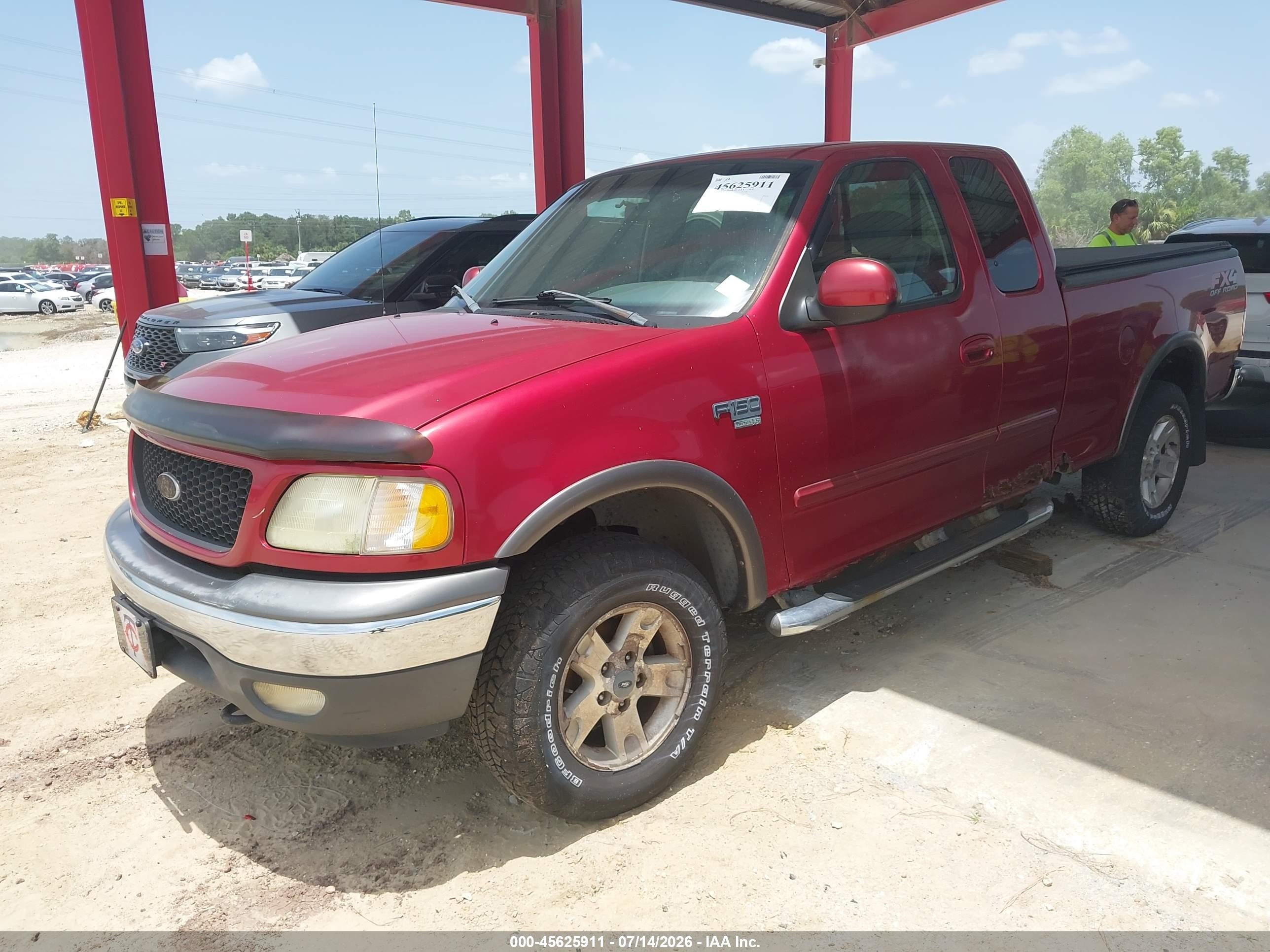 2002 Ford F-150 Lariat/xl/xlt Red vin: 2FTRX18L02CA96148