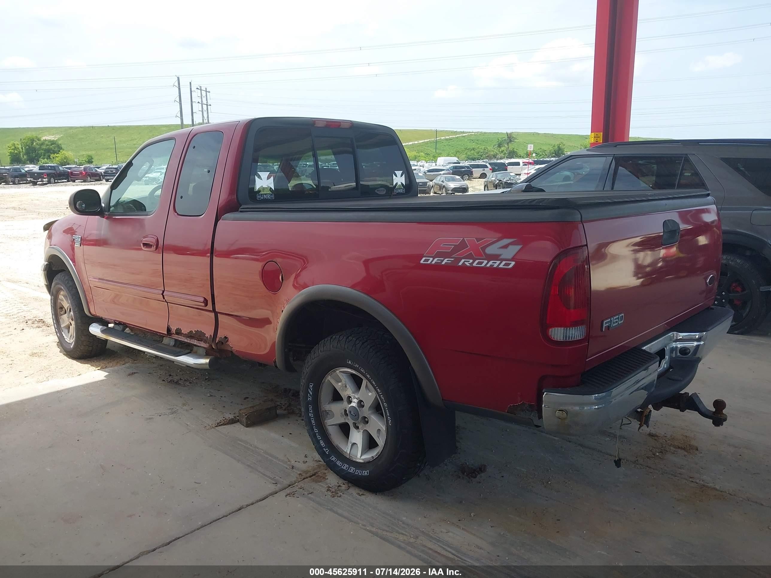 2002 Ford F-150 Lariat/xl/xlt Red vin: 2FTRX18L02CA96148
