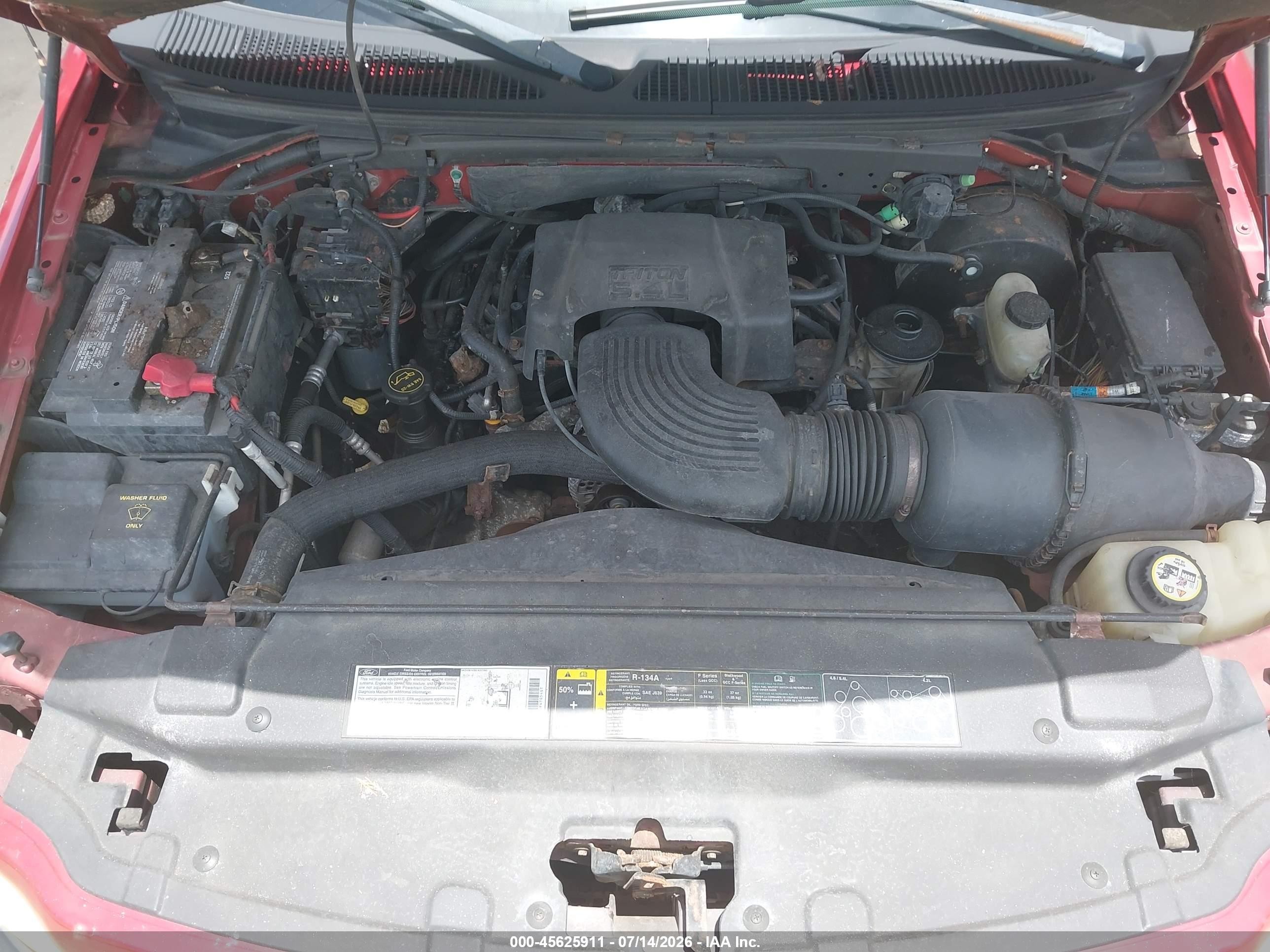 2002 Ford F-150 Lariat/xl/xlt Red vin: 2FTRX18L02CA96148