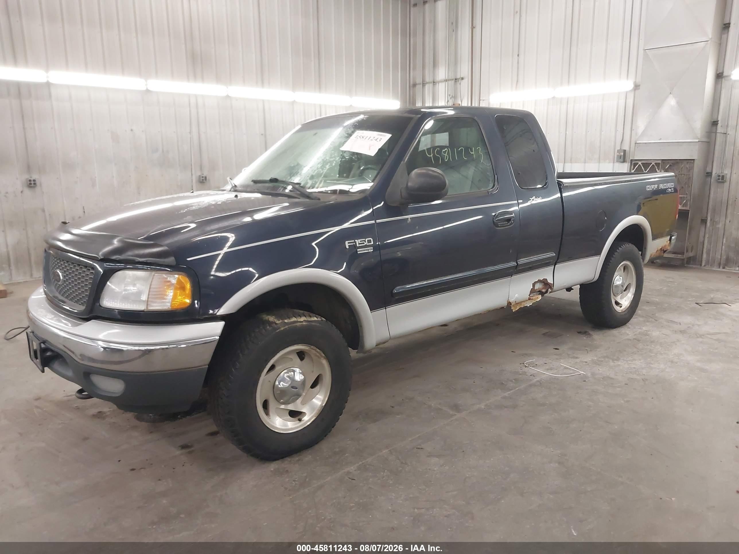 2001 Ford F-150 Lariat/xl/xlt Blue vin: 2FTRX18L21CA68558