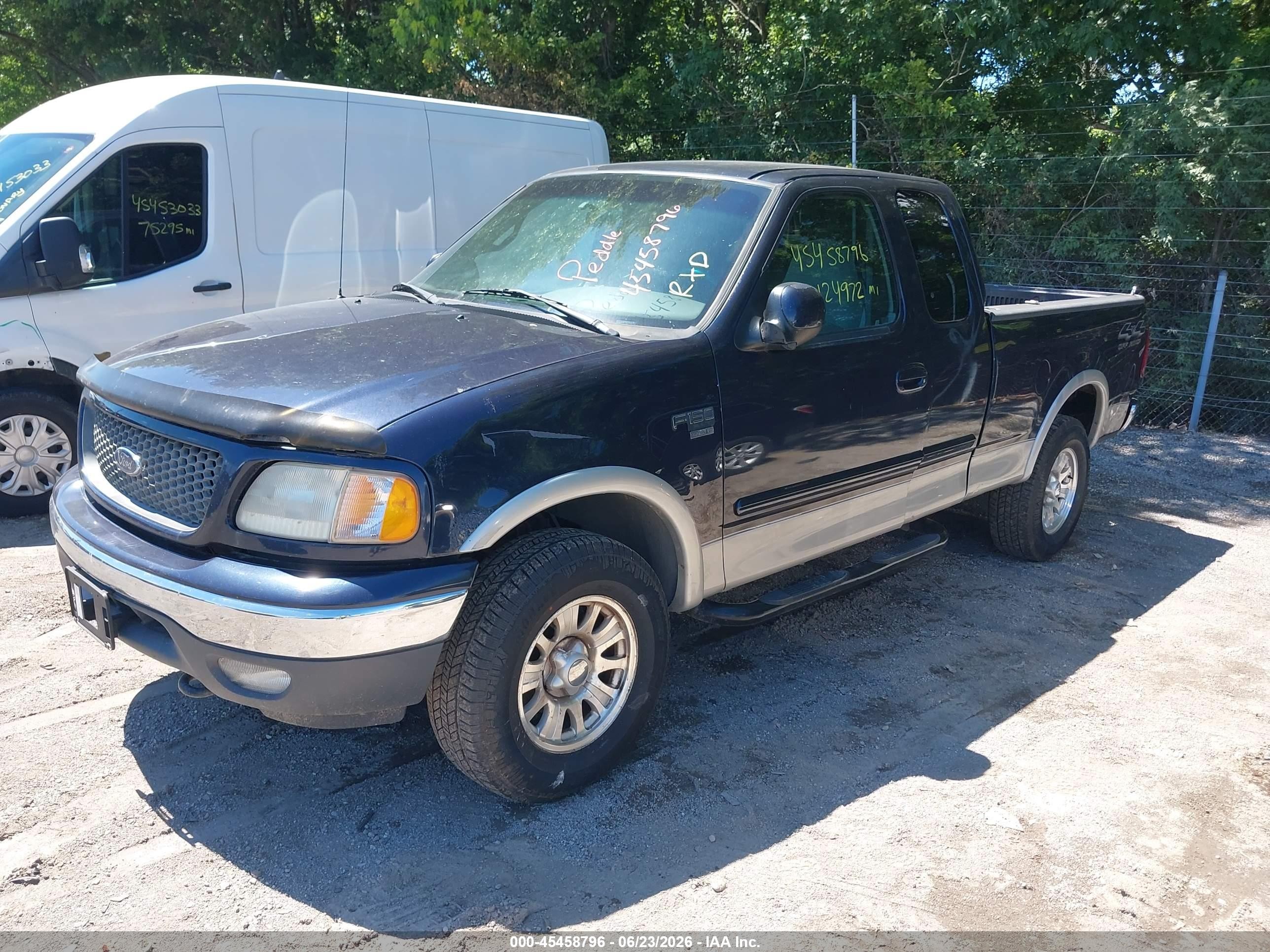 2000 Ford F-150 Lariat/work Series/xl/xlt Blue vin: 2FTRX18L2YCA43928