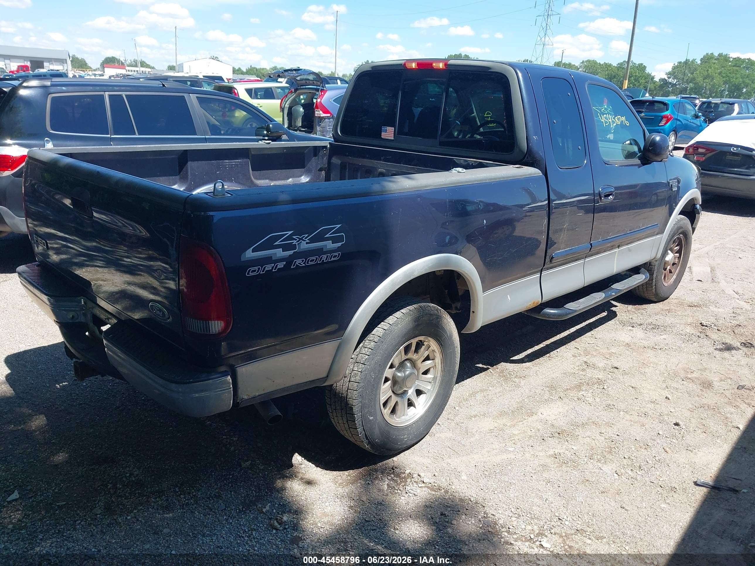 2000 Ford F-150 Lariat/work Series/xl/xlt Blue vin: 2FTRX18L2YCA43928
