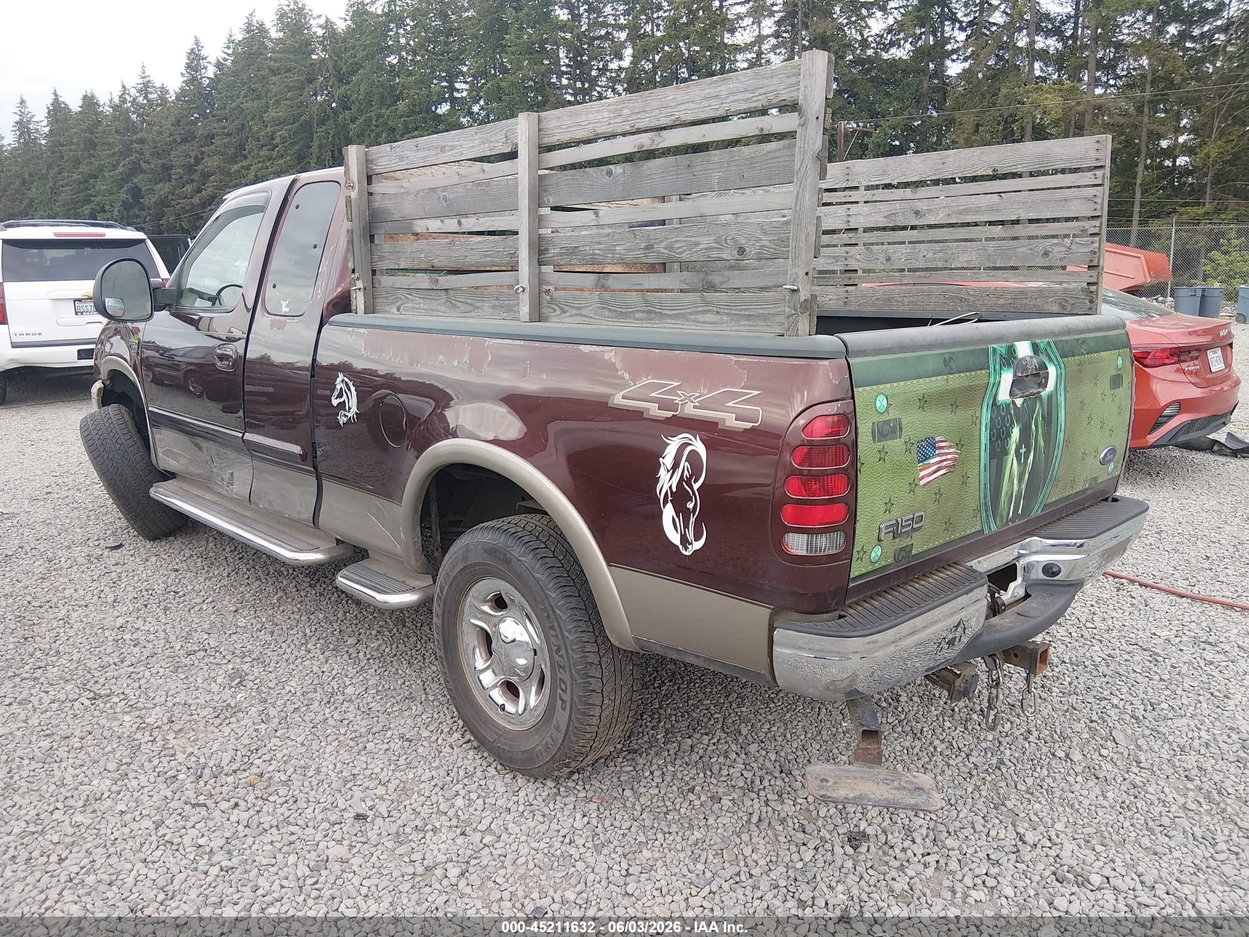 2001 Ford F-150 Lariat/xl/xlt Темно-бордовый vin: 2FTRX18L51CA28734