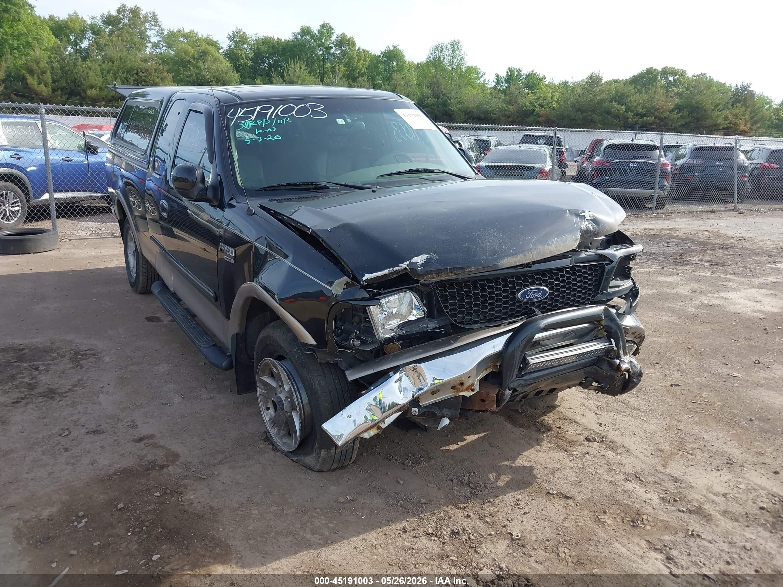 2002 Ford F-150 Lariat/xl/xlt Black vin: 2FTRX18L72CA15159