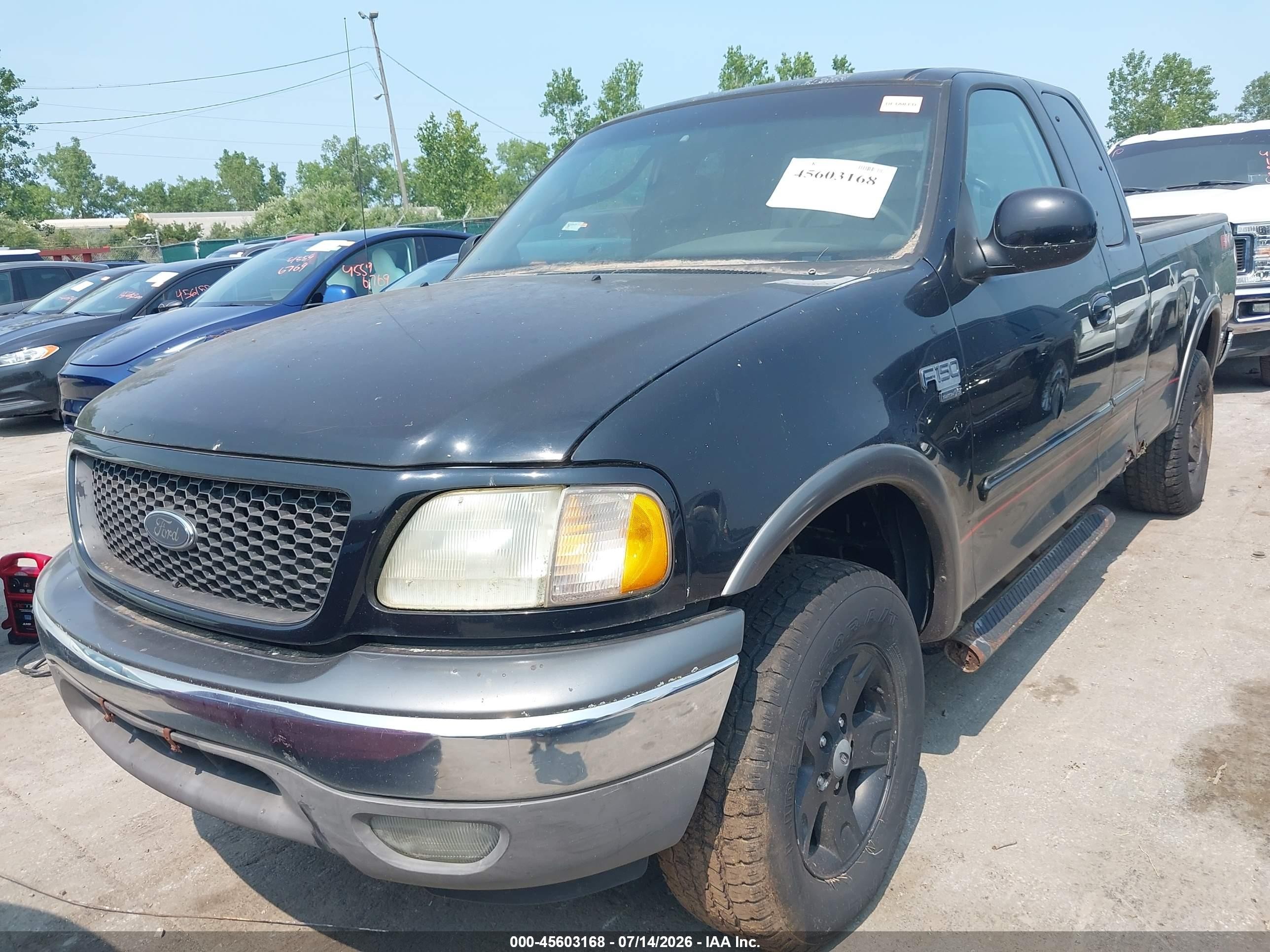 2002 Ford F-150 Lariat/xl/xlt Black vin: 2FTRX18L72CA20863