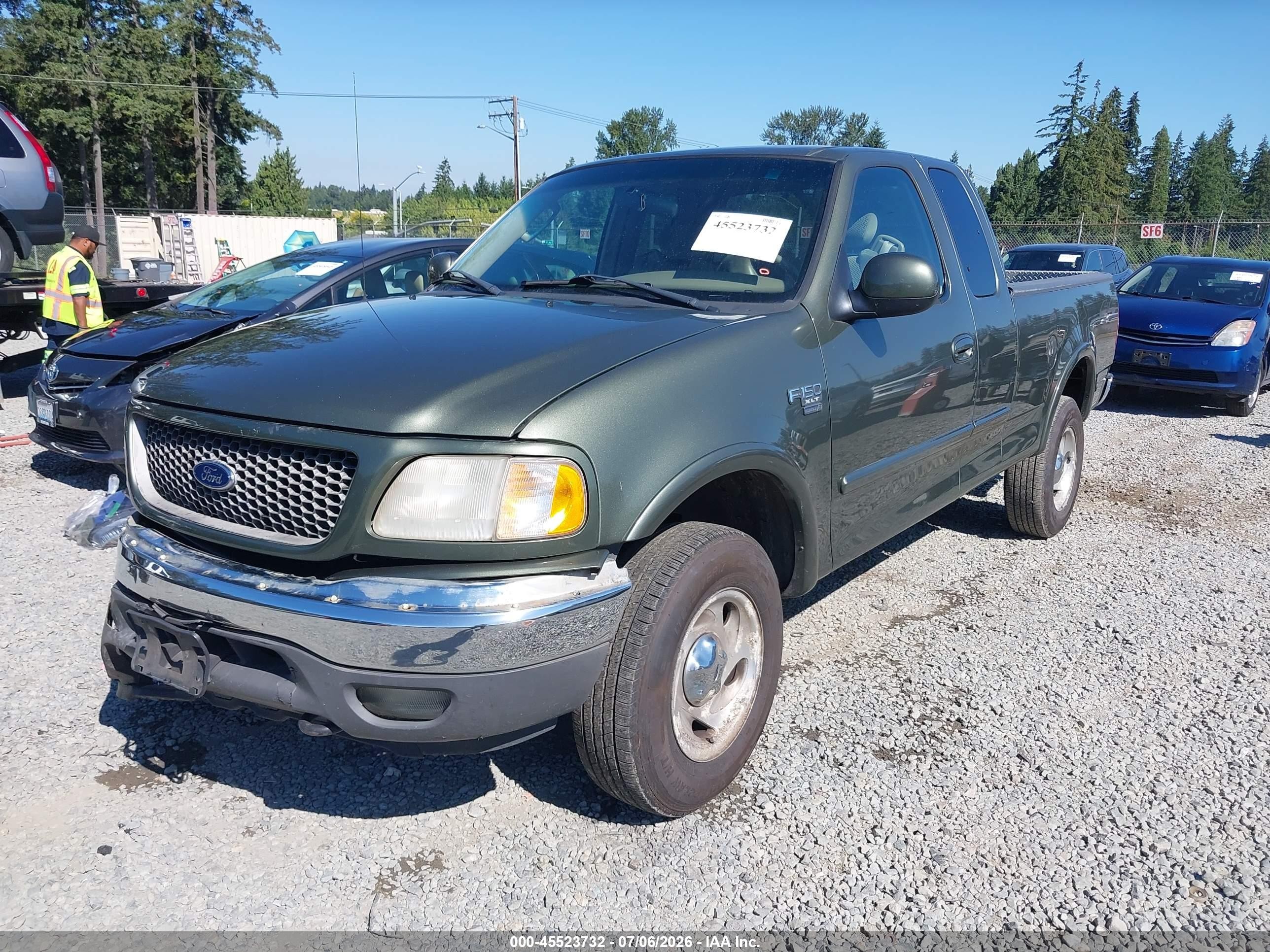 2002 Ford F-150 Lariat/xl/xlt Green vin: 2FTRX18L82CA50342